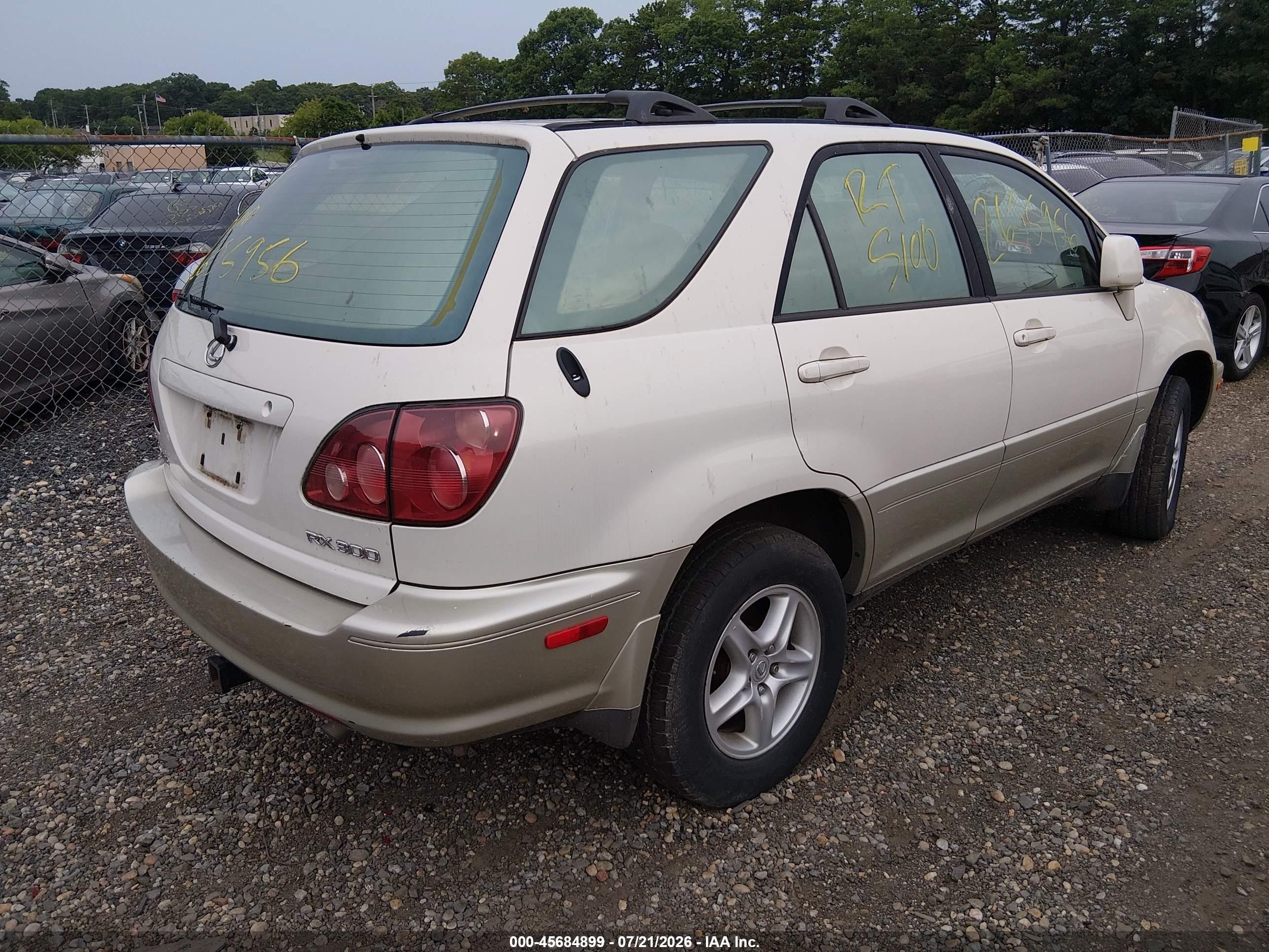 2000 Lexus Rx 300   White vin: JT6GF10U6Y0079554
