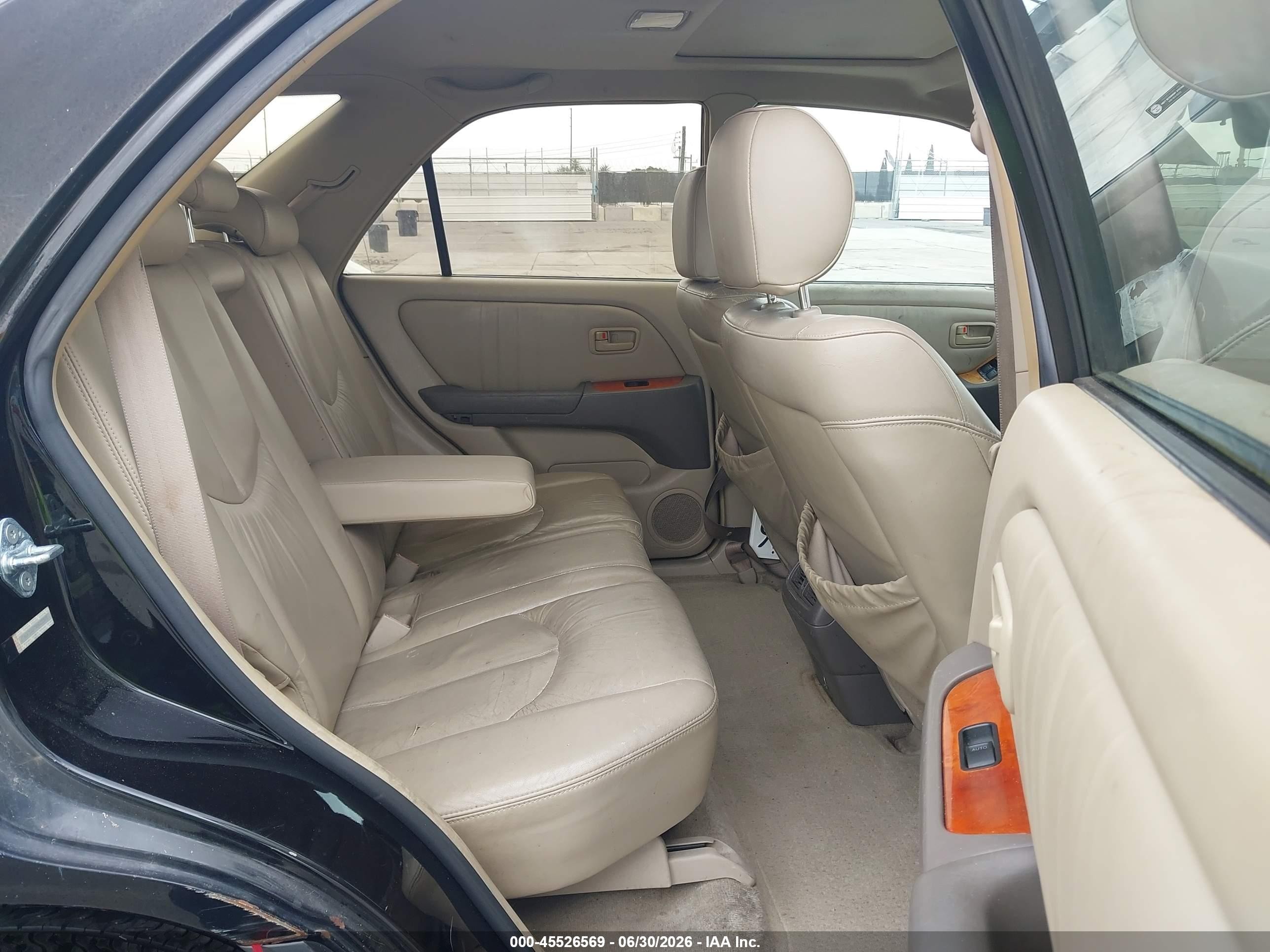 1999 Lexus Rx 300   Black vin: JT6GF10U7X0023301