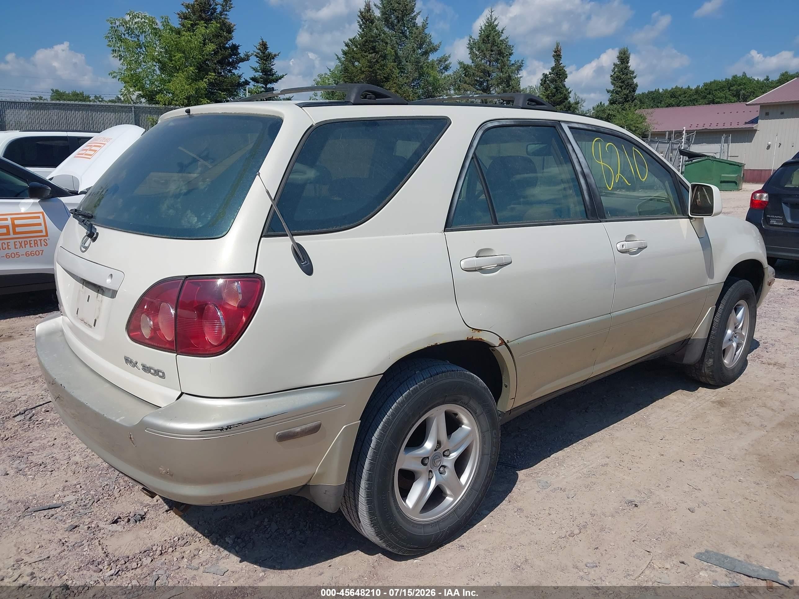 2000 Lexus Rx 300   Beige vin: JT6GF10U7Y0063248