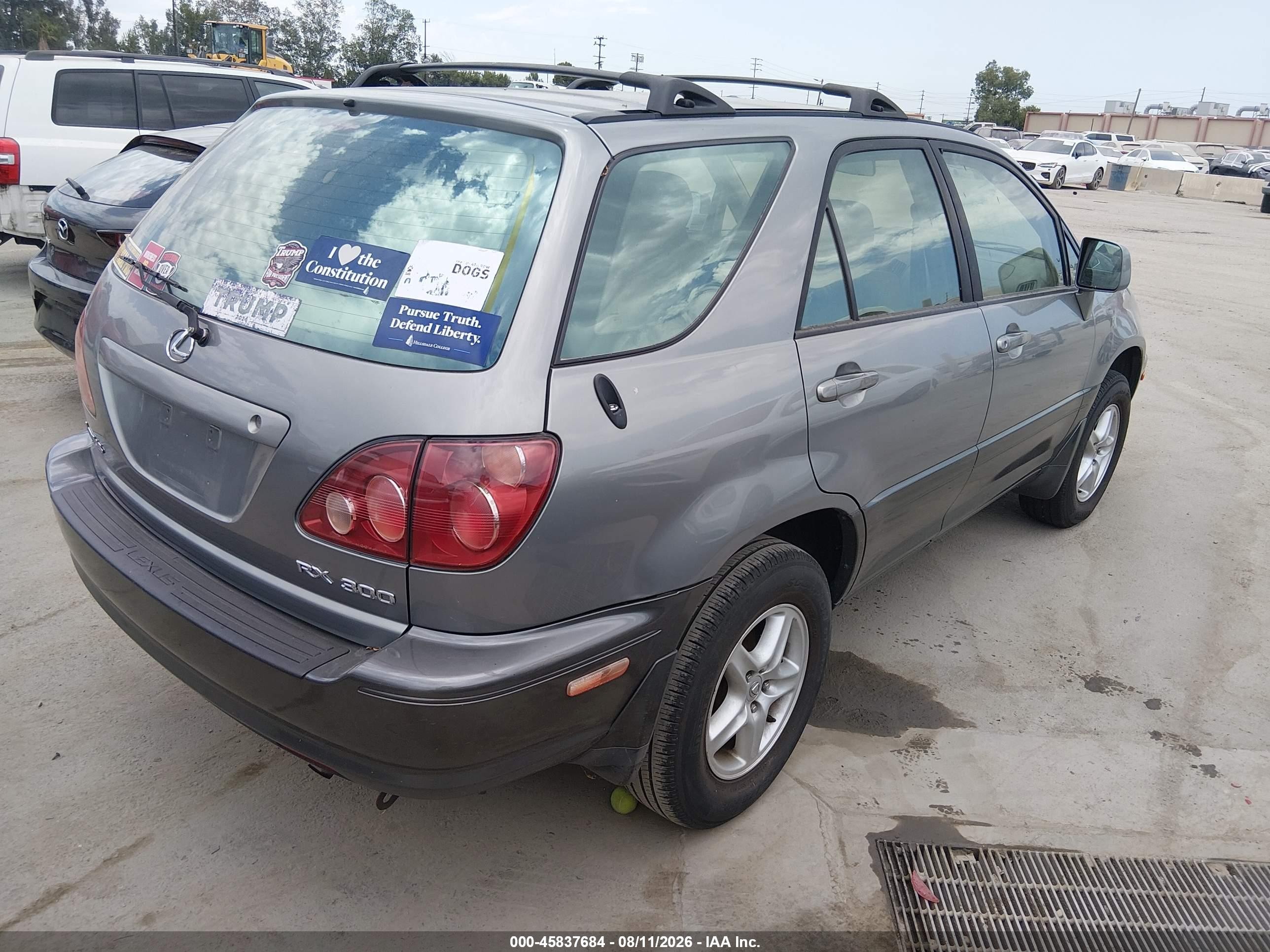 2000 Lexus Rx 300 Gray vin: JT6GF10U8Y0050301