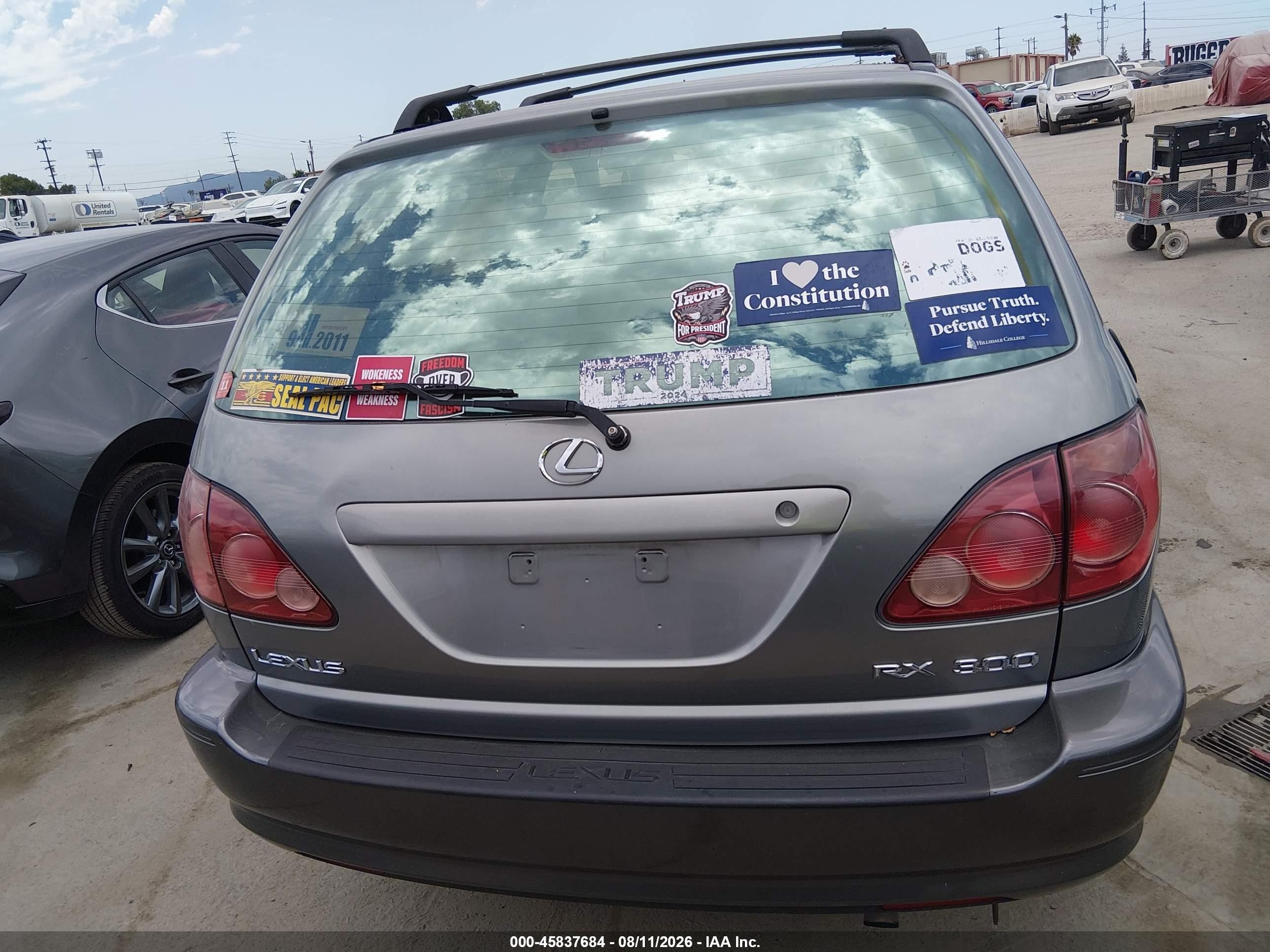 2000 Lexus Rx 300 Gray vin: JT6GF10U8Y0050301