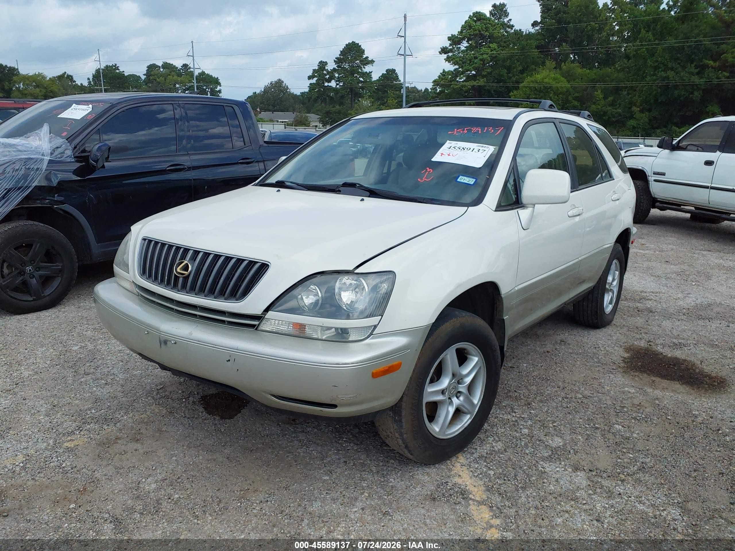 2000 Lexus Rx 300   White vin: JT6GF10U8Y0079359