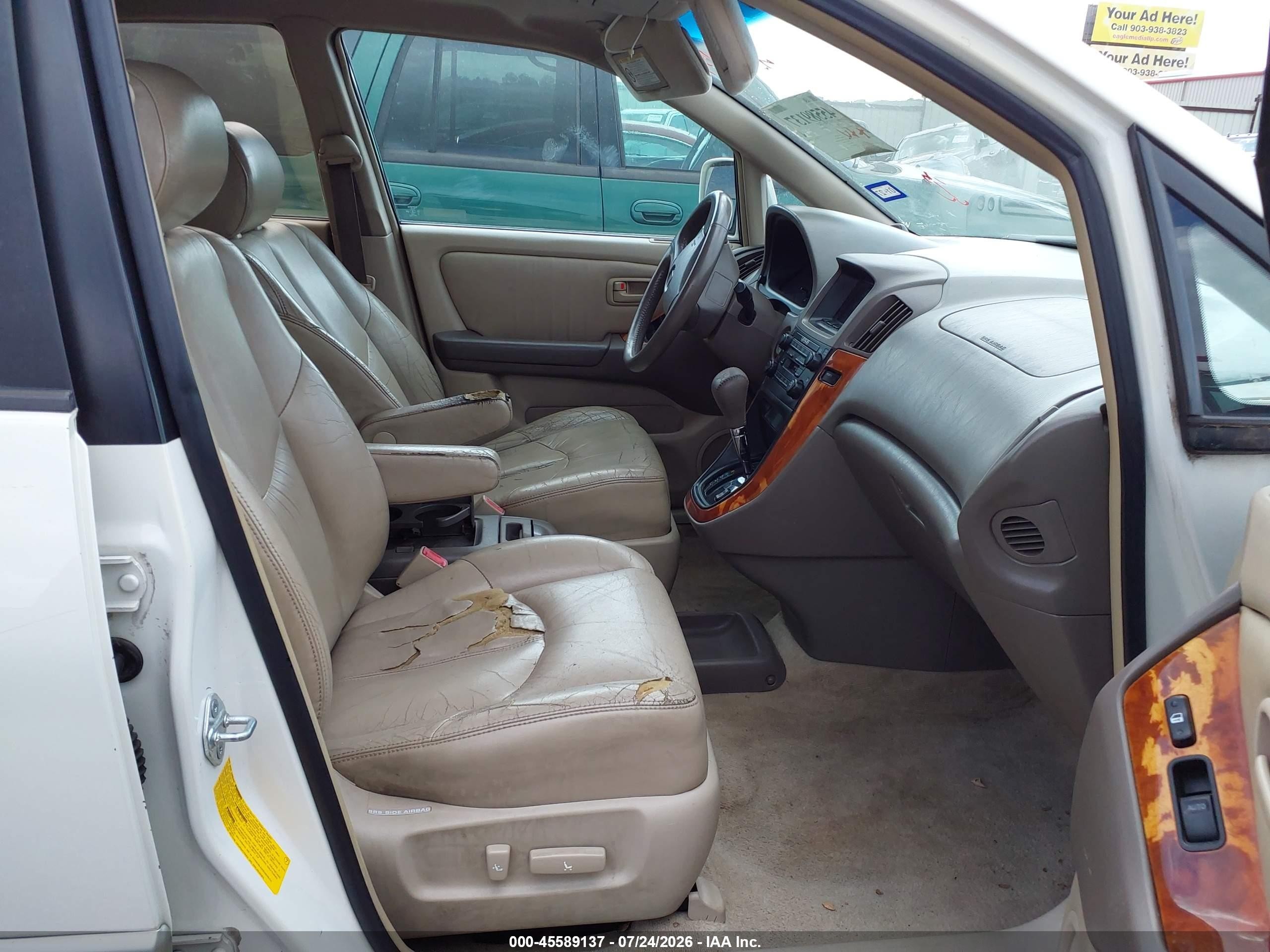 2000 Lexus Rx 300   White vin: JT6GF10U8Y0079359