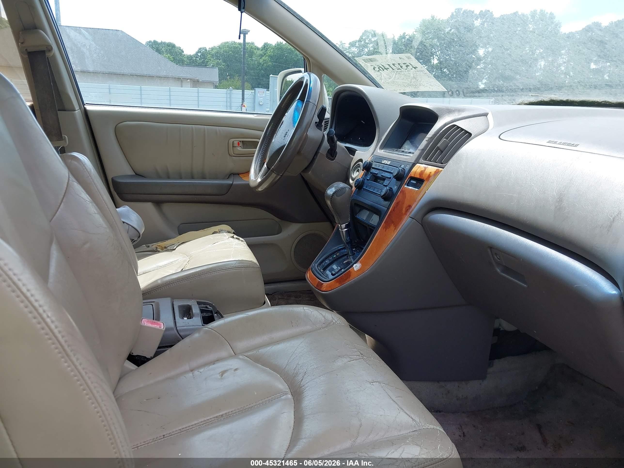 2000 Lexus Rx 300 White vin: JT6GF10U9Y0059735