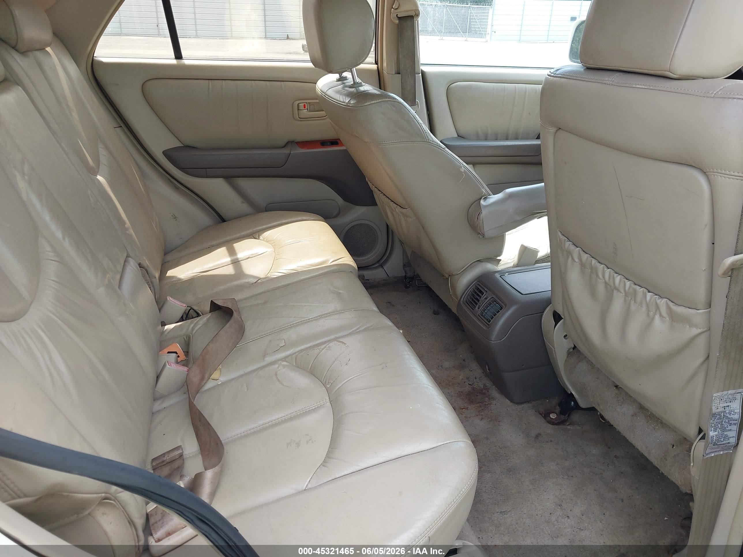 2000 Lexus Rx 300 White vin: JT6GF10U9Y0059735