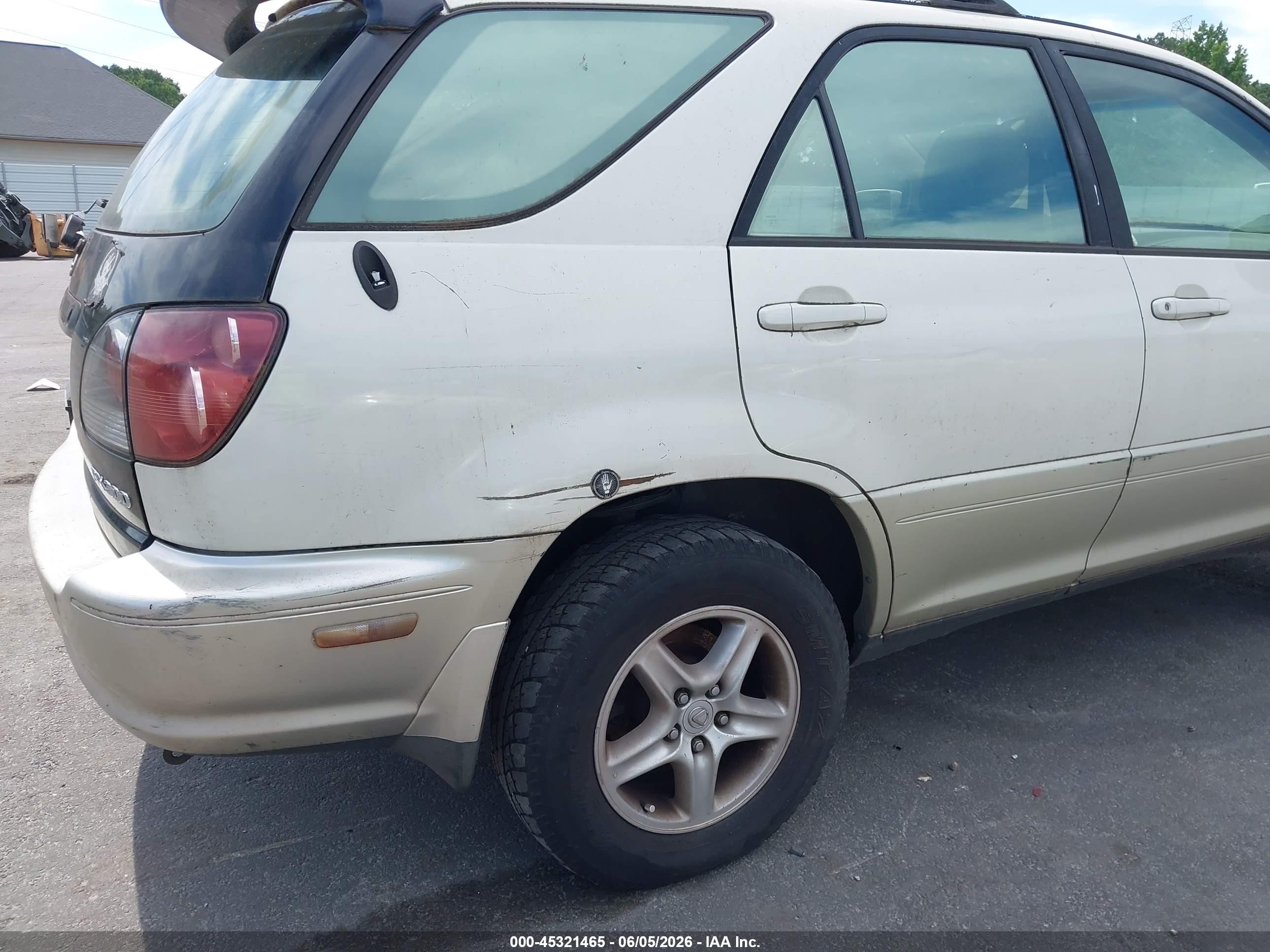 2000 Lexus Rx 300 White vin: JT6GF10U9Y0059735