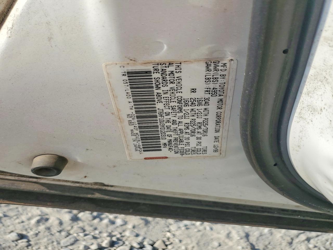 2000 Lexus Rx 300 White vin: JT6HF10U3Y0120310