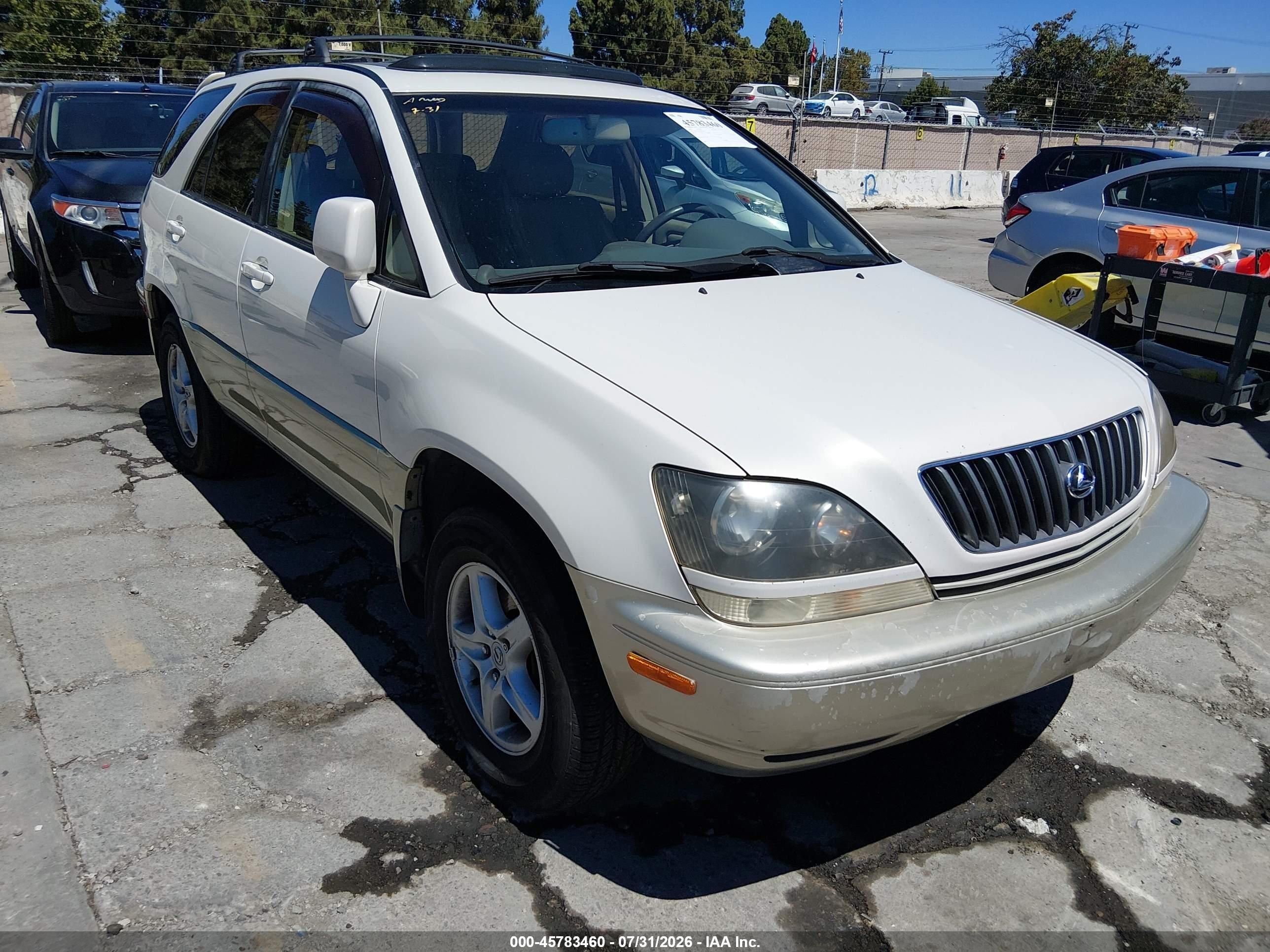 1999 Lexus Rx 300   White vin: JT6HF10U6X0023486