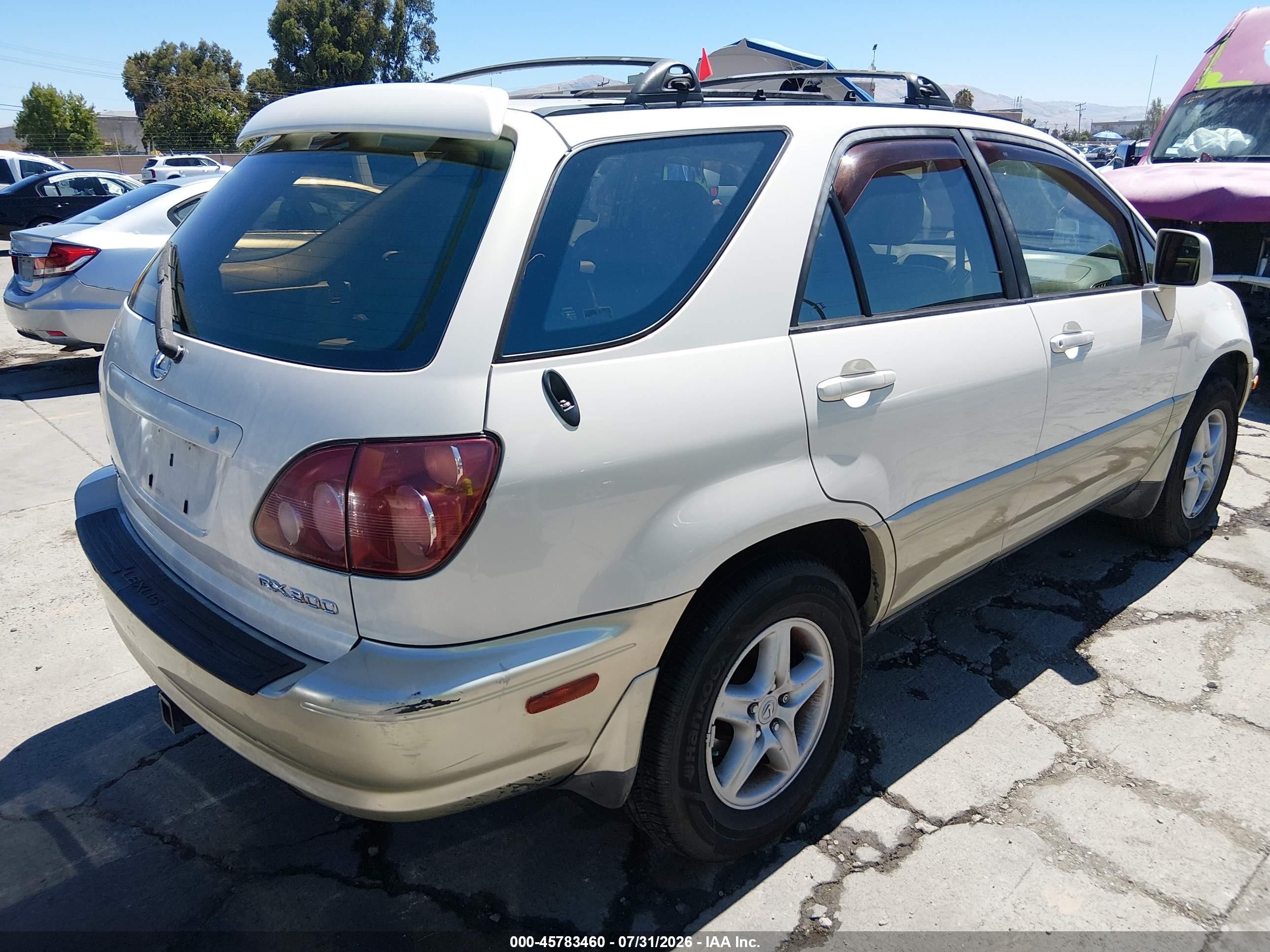 1999 Lexus Rx 300   White vin: JT6HF10U6X0023486