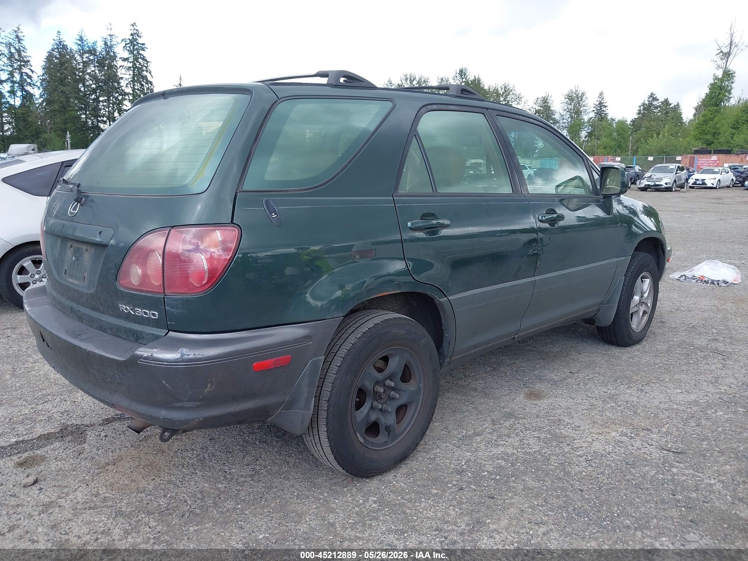 1999 Lexus Rx 300   Green vin: JT6HF10U6X0047089