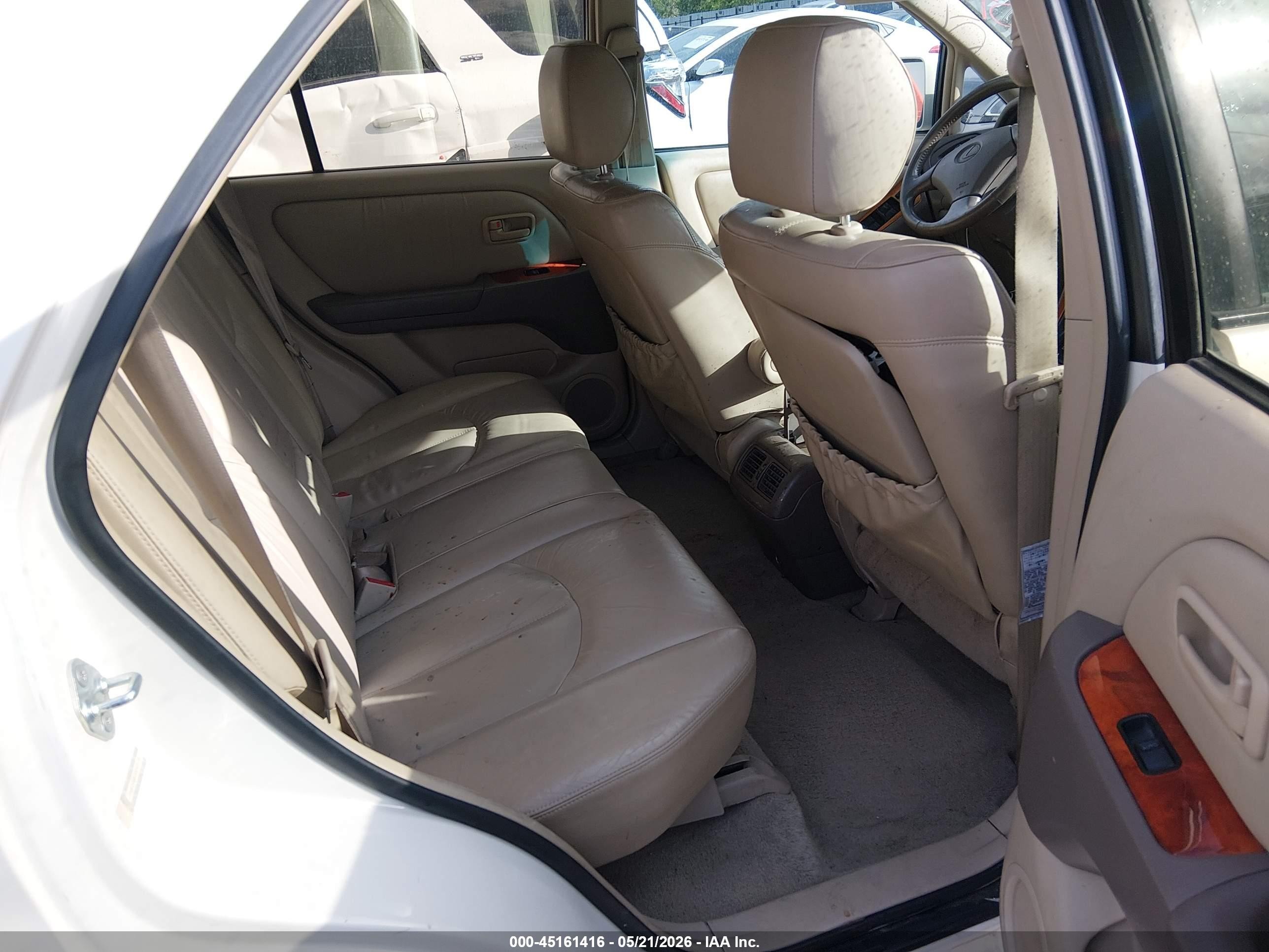 2000 Lexus Rx 300 White vin: JT6HF10U6Y0097895
