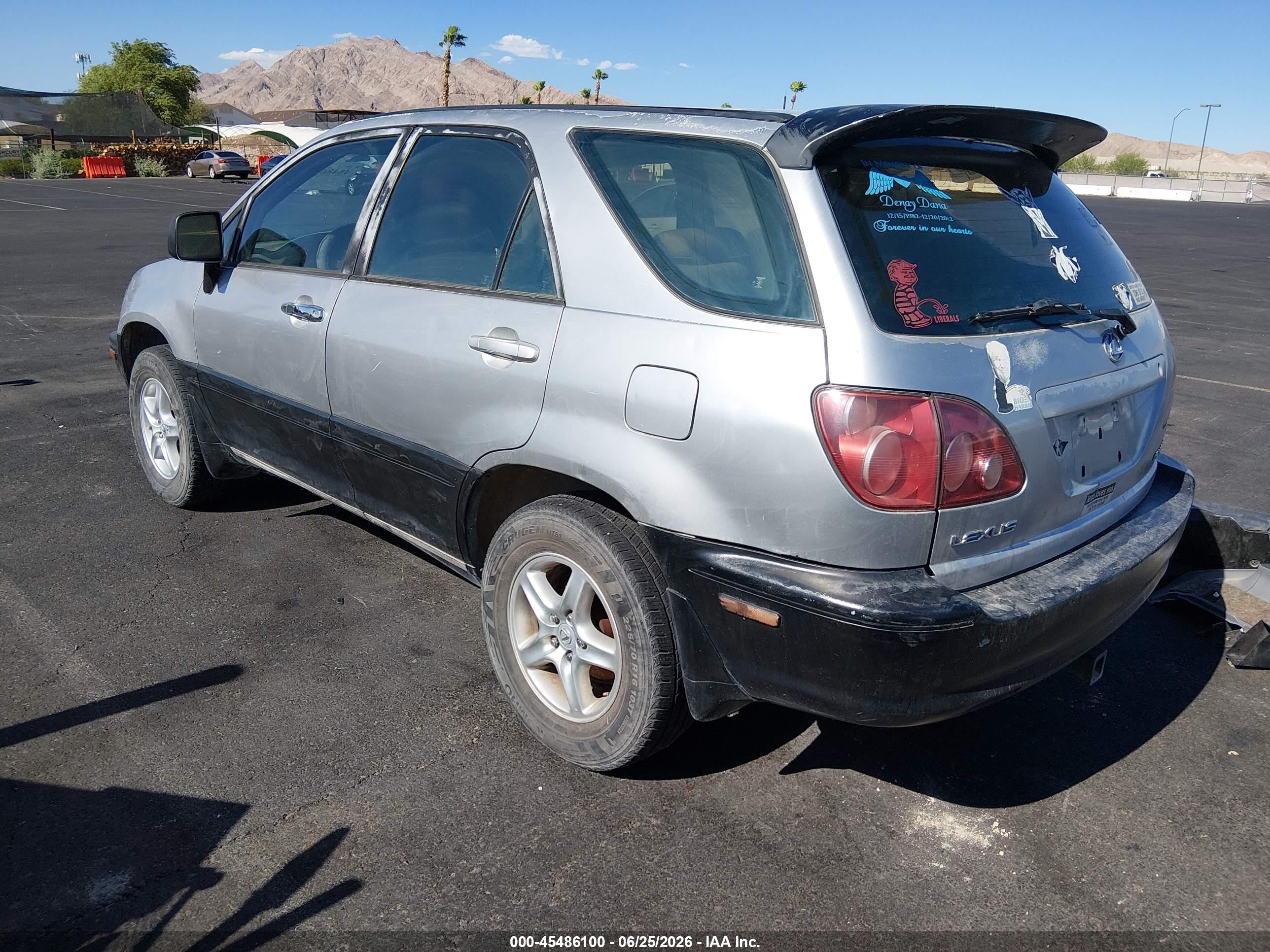 2000 Lexus Rx 300   Gray vin: JT6HF10U7Y0126238