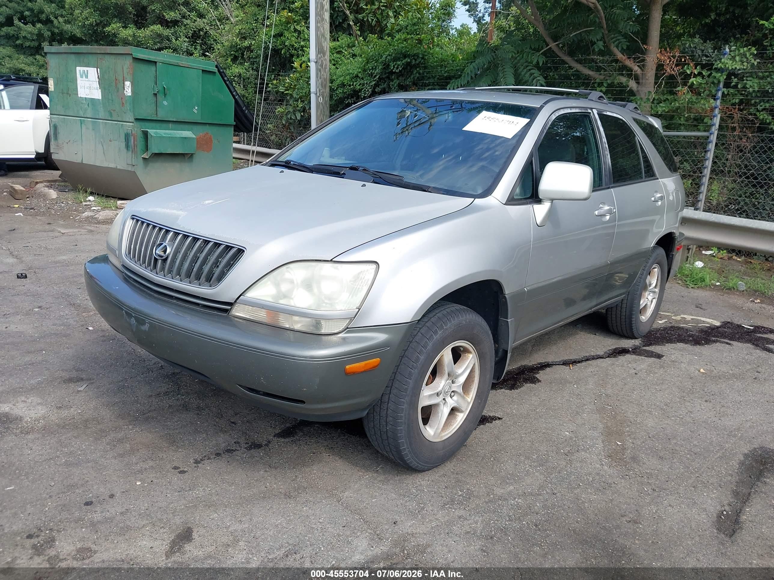 2000 Lexus Rx 300   Gray vin: JT6HF10UXY0142000