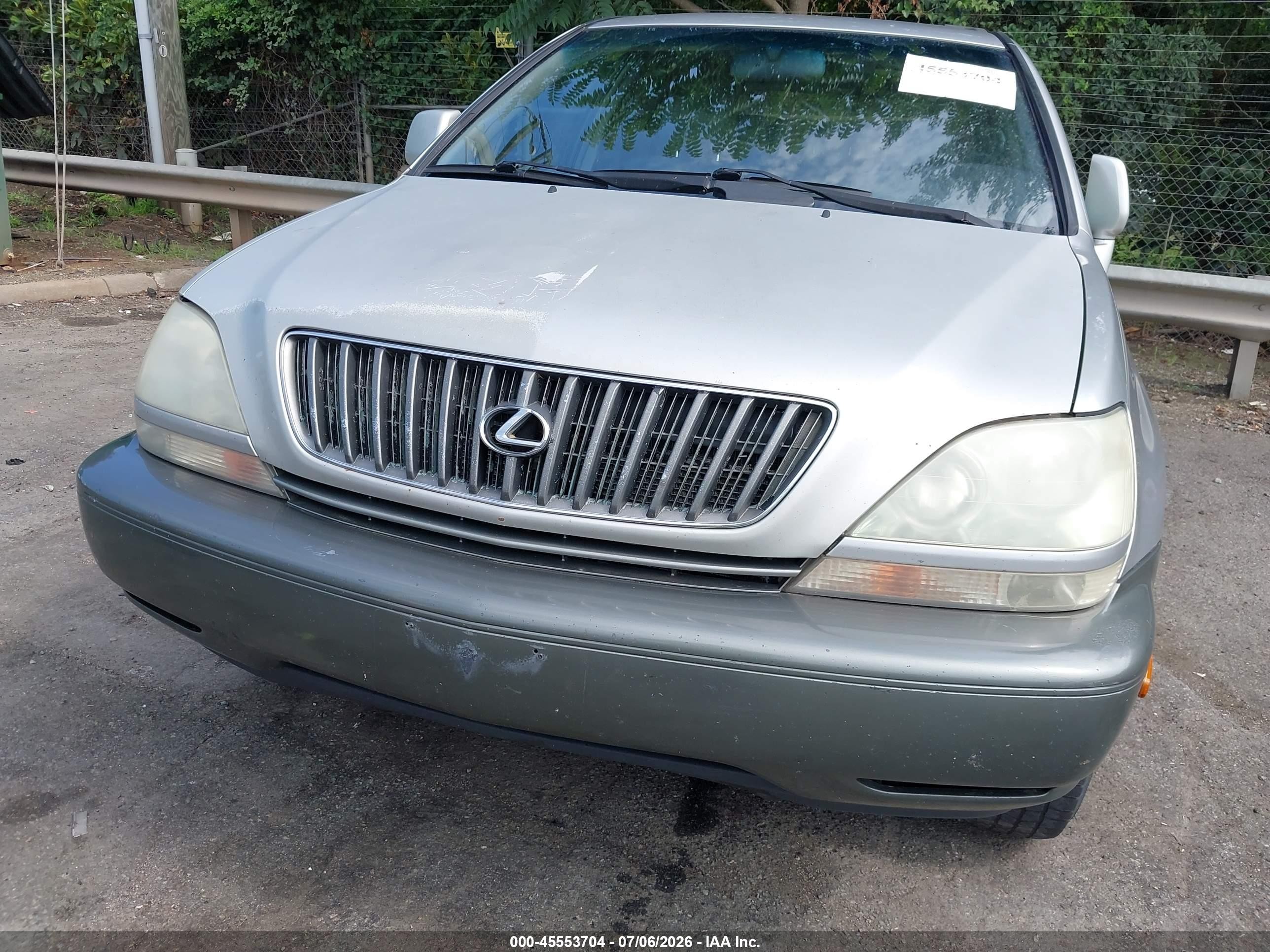 2000 Lexus Rx 300   Gray vin: JT6HF10UXY0142000