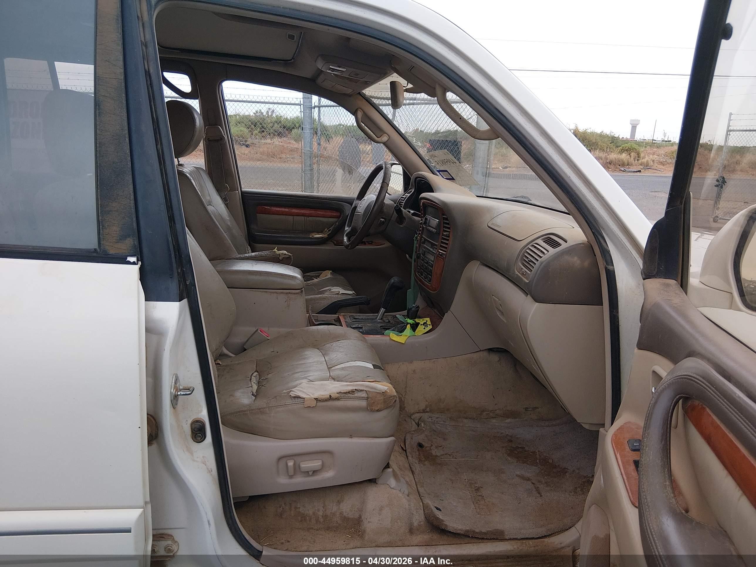 1999 Lexus Lx 470   White vin: JT6HT00W0X0074468