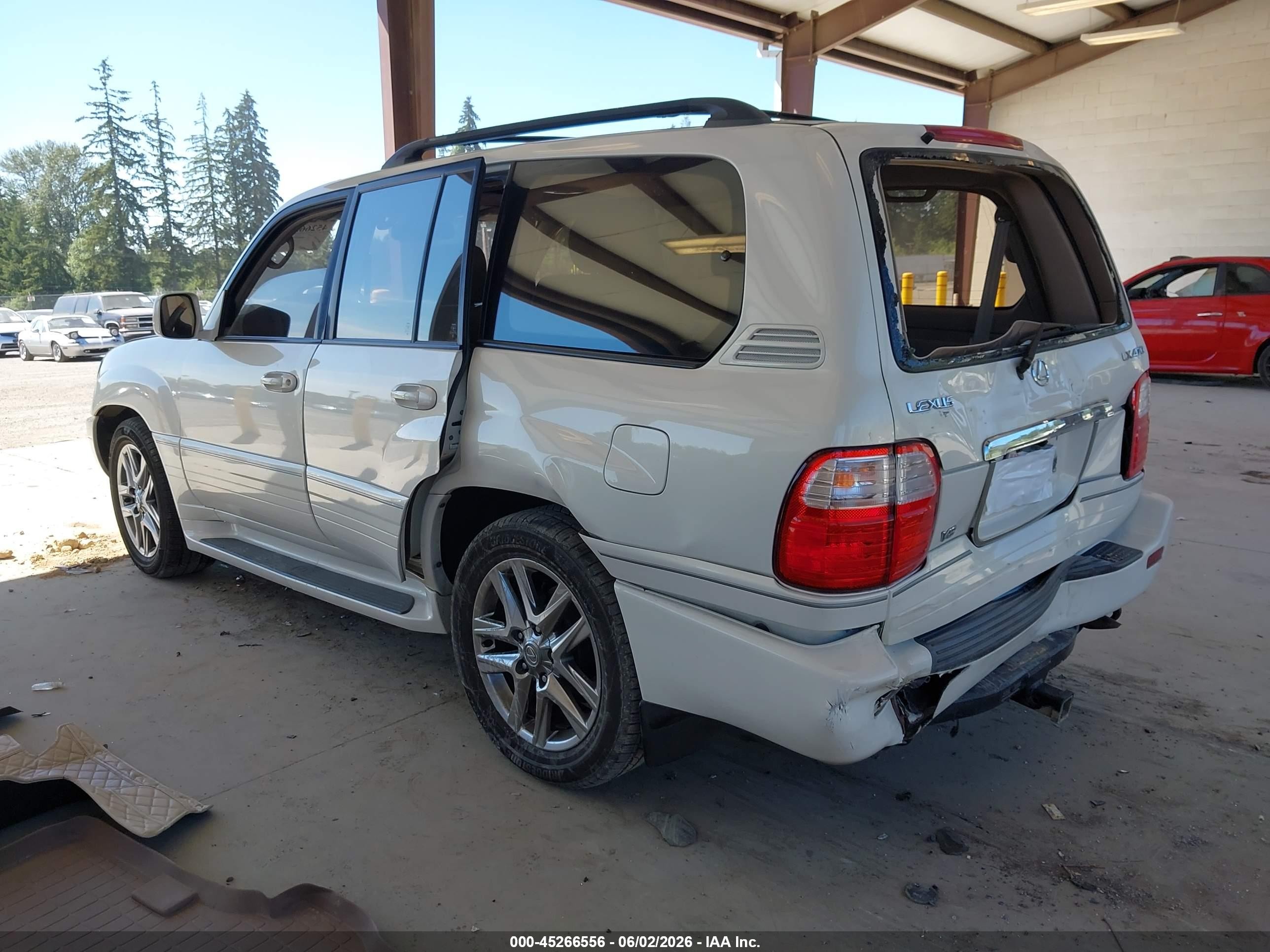 2000 Lexus Lx 470   White vin: JT6HT00W0Y0085262