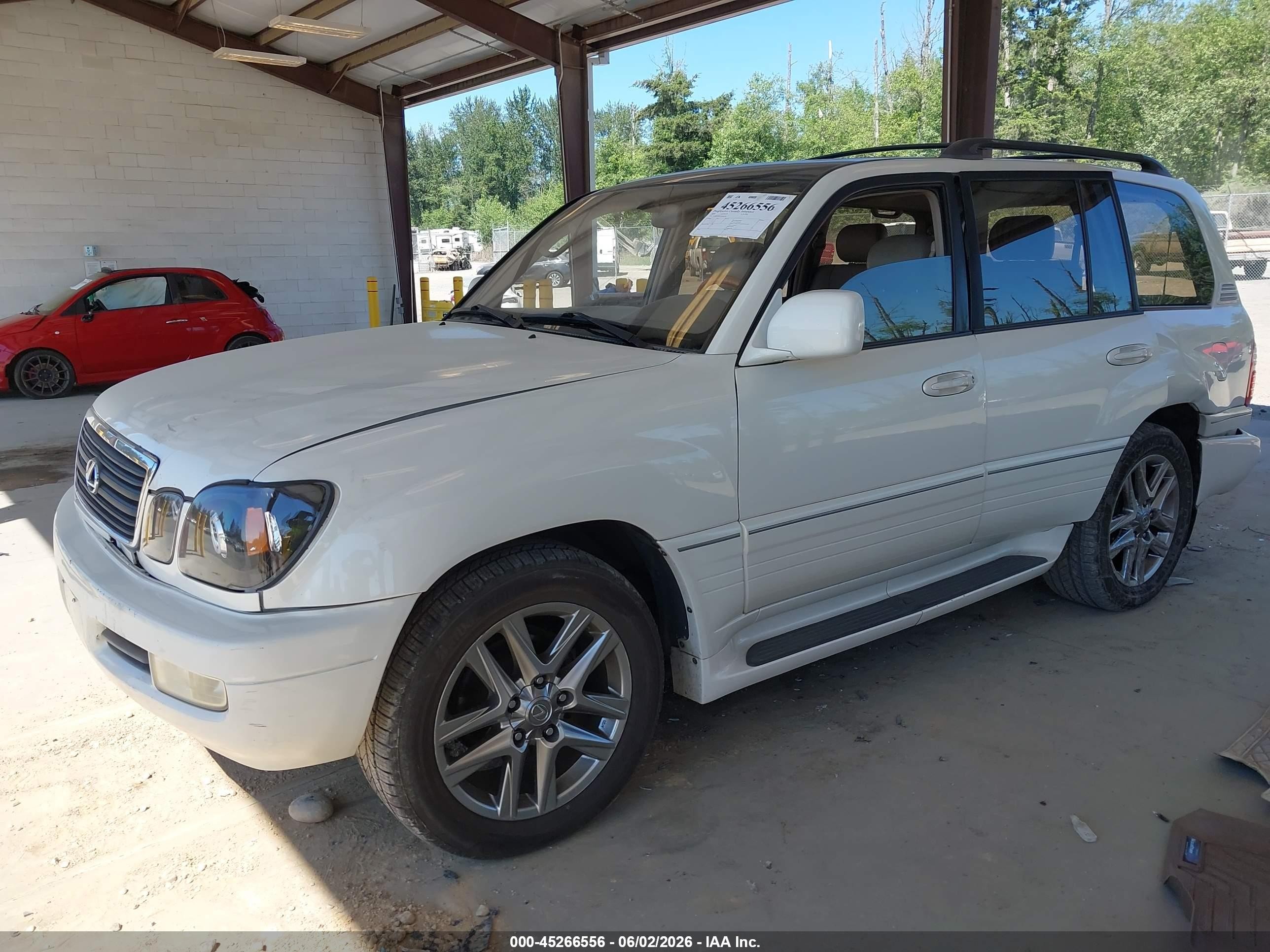 2000 Lexus Lx 470   White vin: JT6HT00W0Y0085262