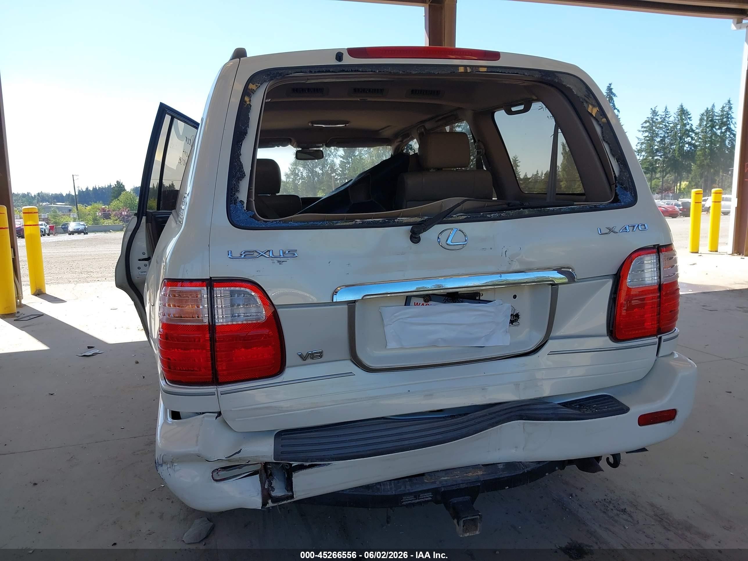 2000 Lexus Lx 470   White vin: JT6HT00W0Y0085262