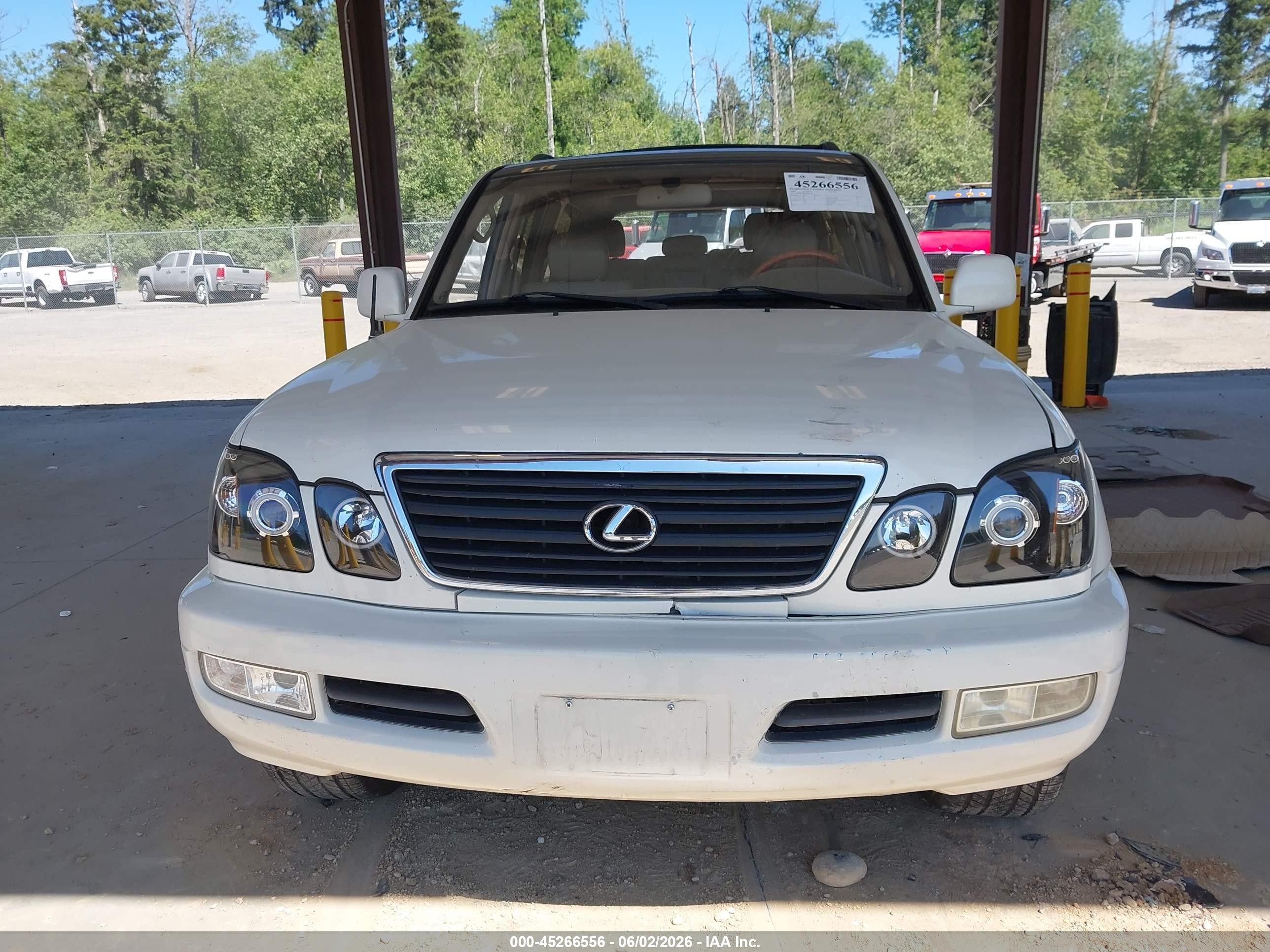 2000 Lexus Lx 470   White vin: JT6HT00W0Y0085262