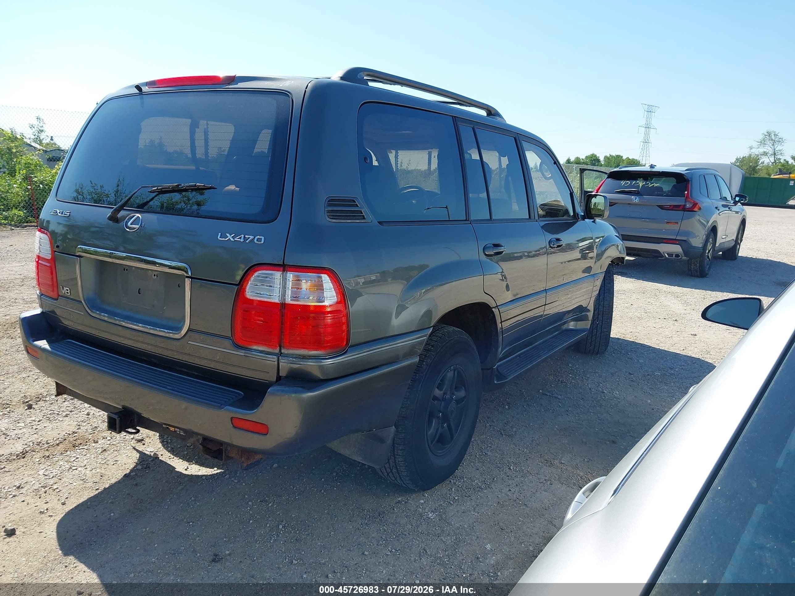 1999 Lexus Lx 470   Gray vin: JT6HT00W1X0041849