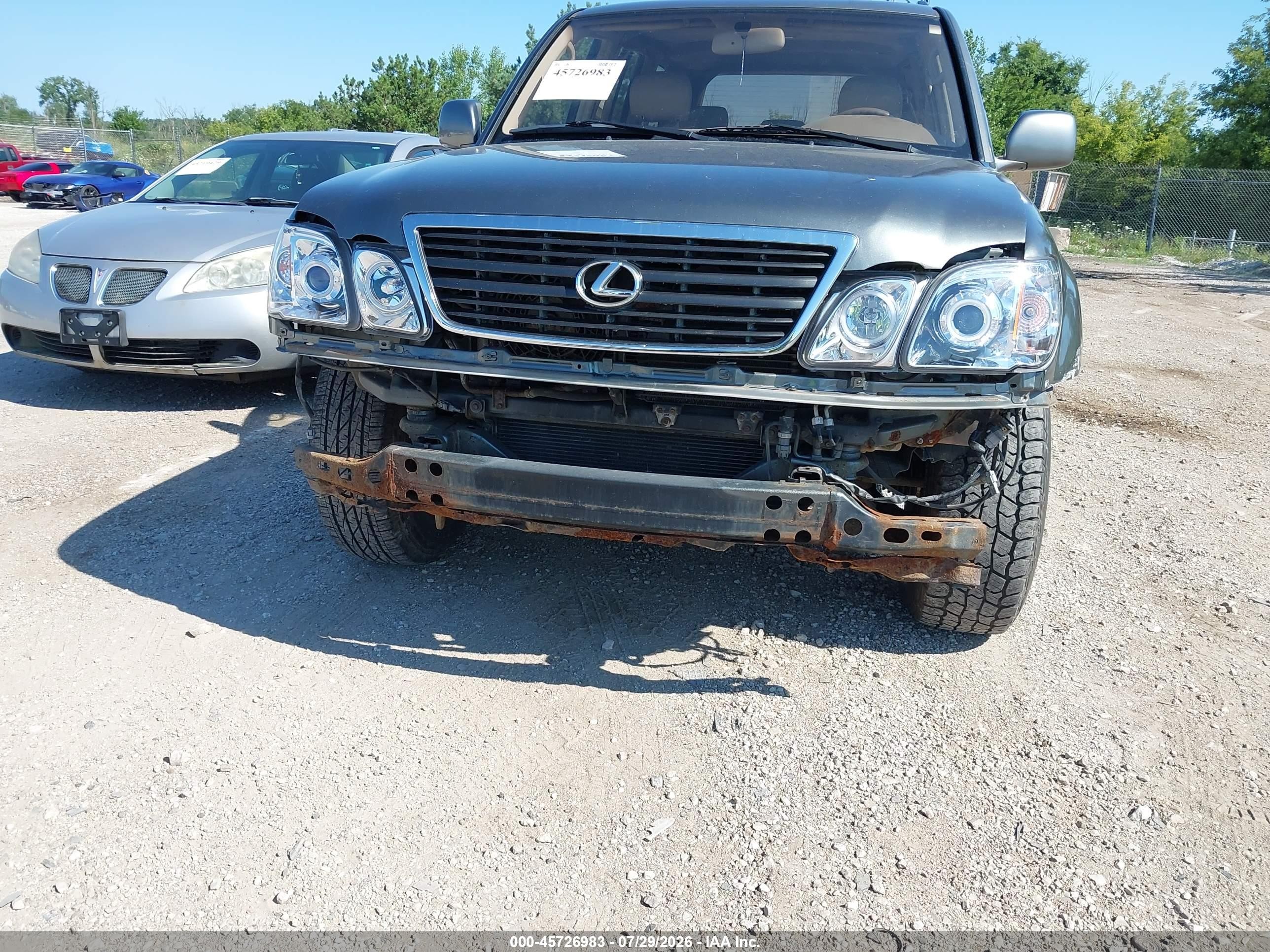 1999 Lexus Lx 470   Gray vin: JT6HT00W1X0041849