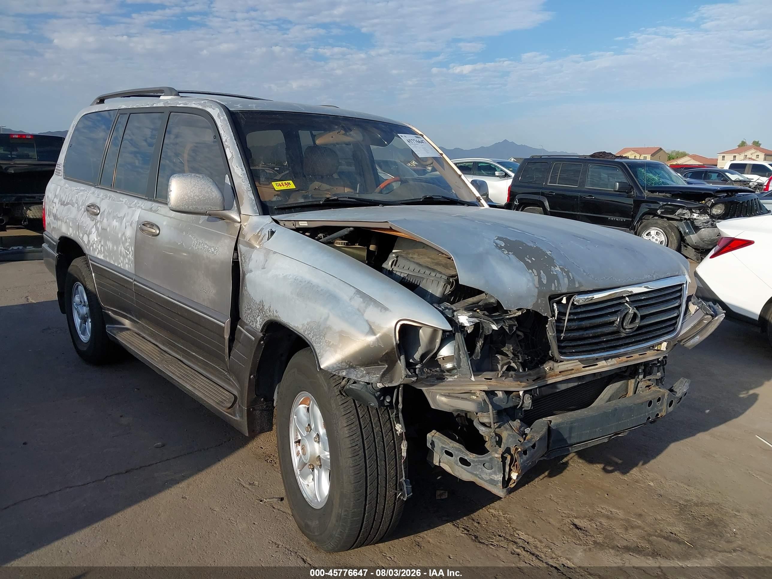2000 Lexus Lx 470   Gray vin: JT6HT00W3Y0082744