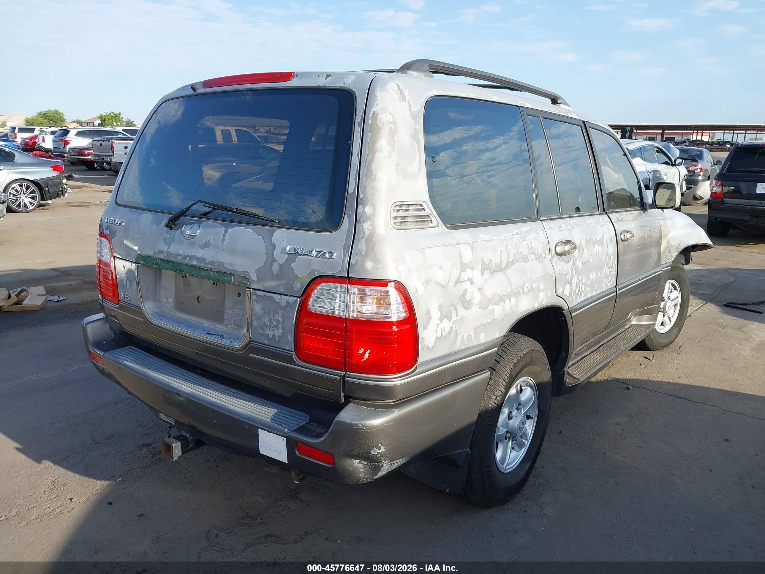 2000 Lexus Lx 470   Gray vin: JT6HT00W3Y0082744