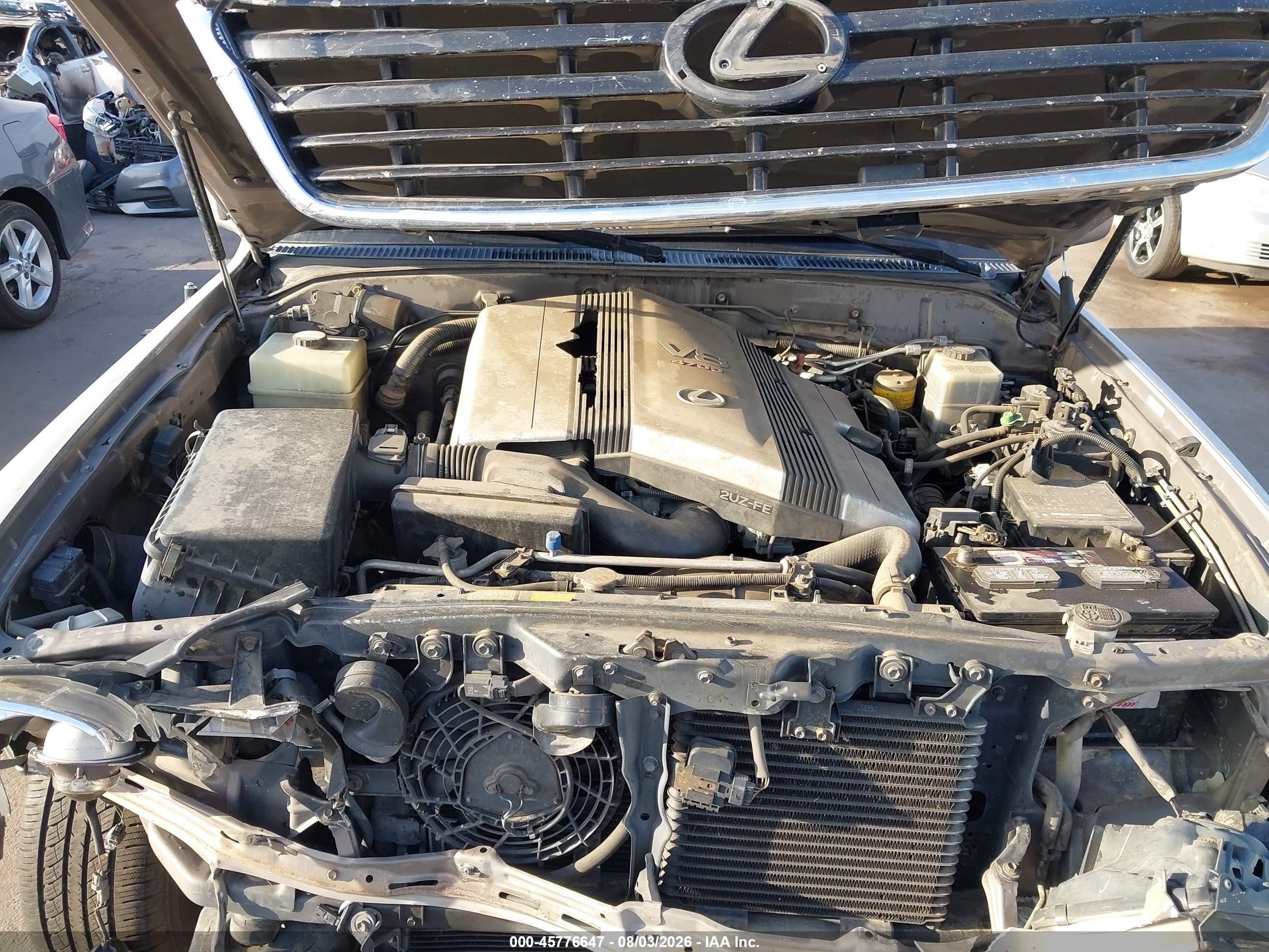 2000 Lexus Lx 470   Gray vin: JT6HT00W3Y0082744