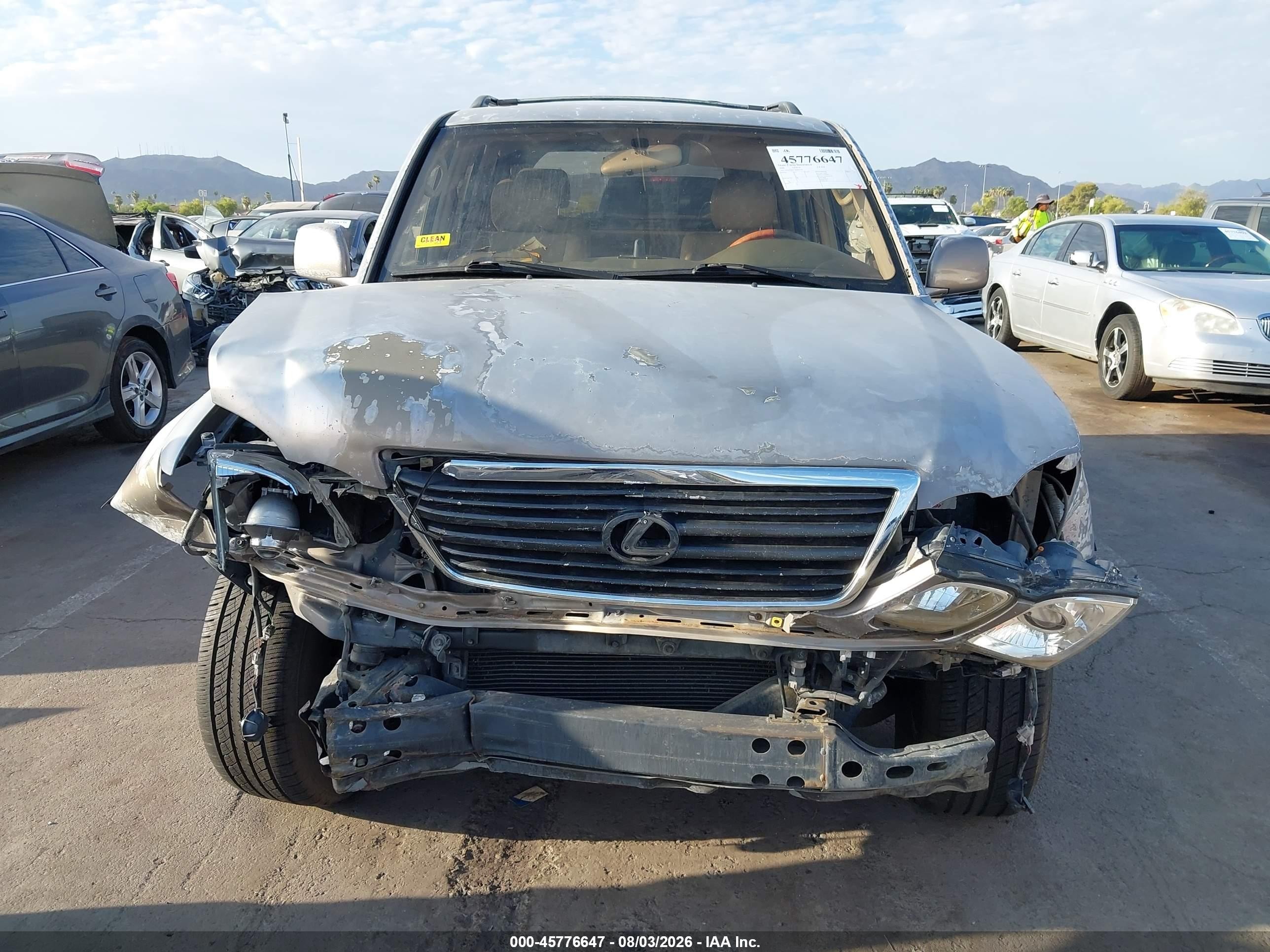 2000 Lexus Lx 470   Gray vin: JT6HT00W3Y0082744