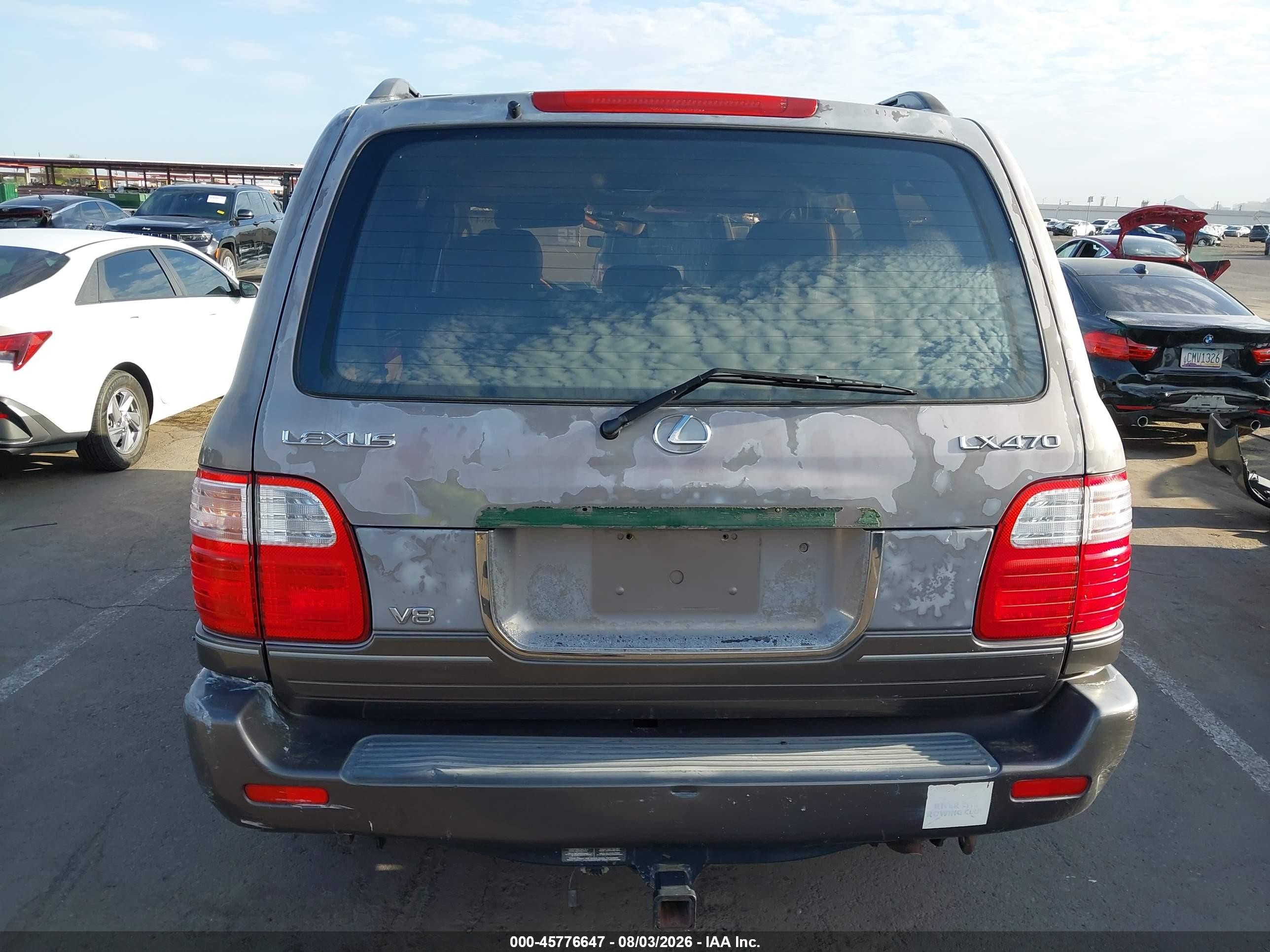 2000 Lexus Lx 470   Gray vin: JT6HT00W3Y0082744