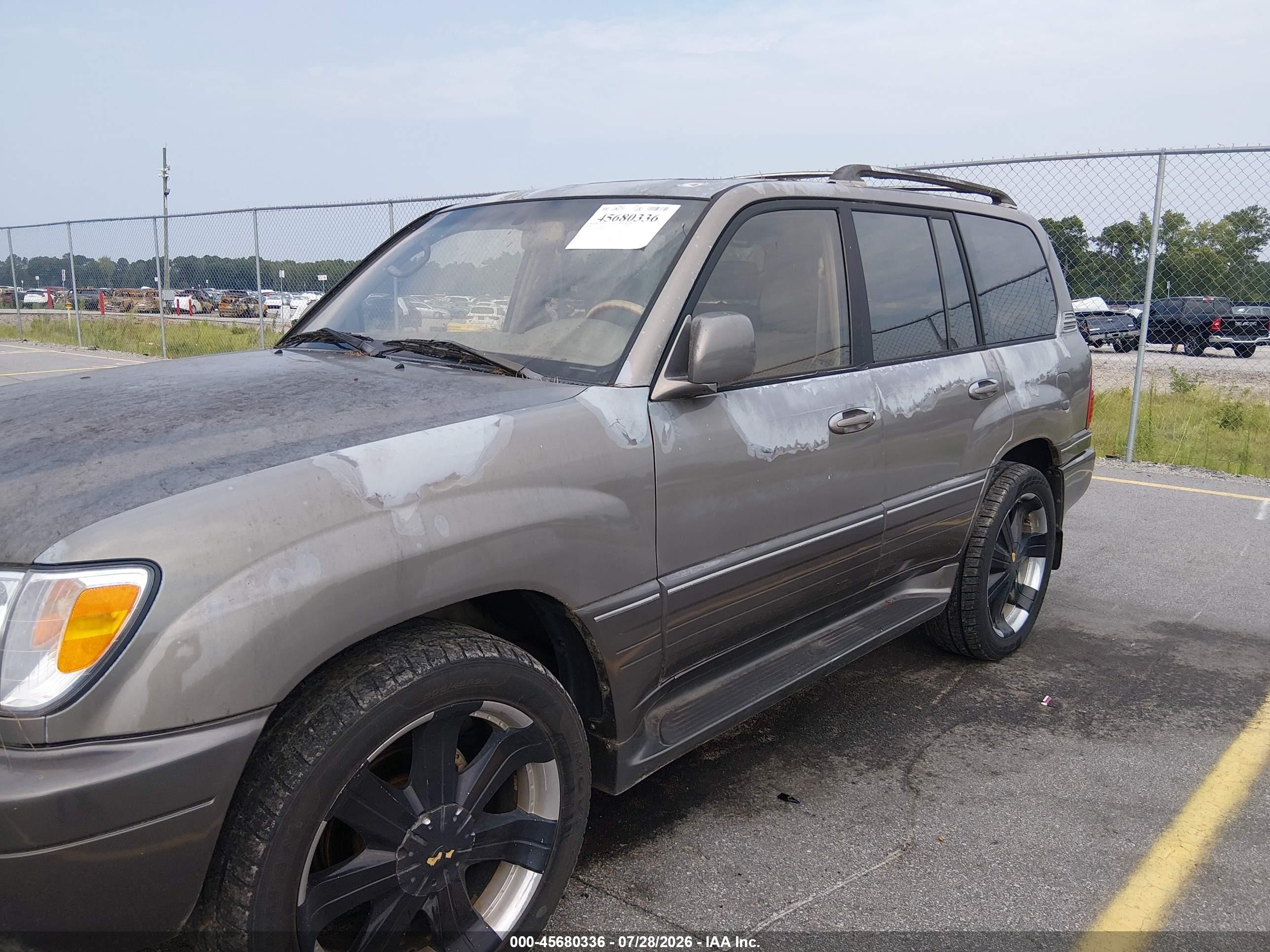 2000 Lexus Lx 470   Gray vin: JT6HT00W8Y0088412