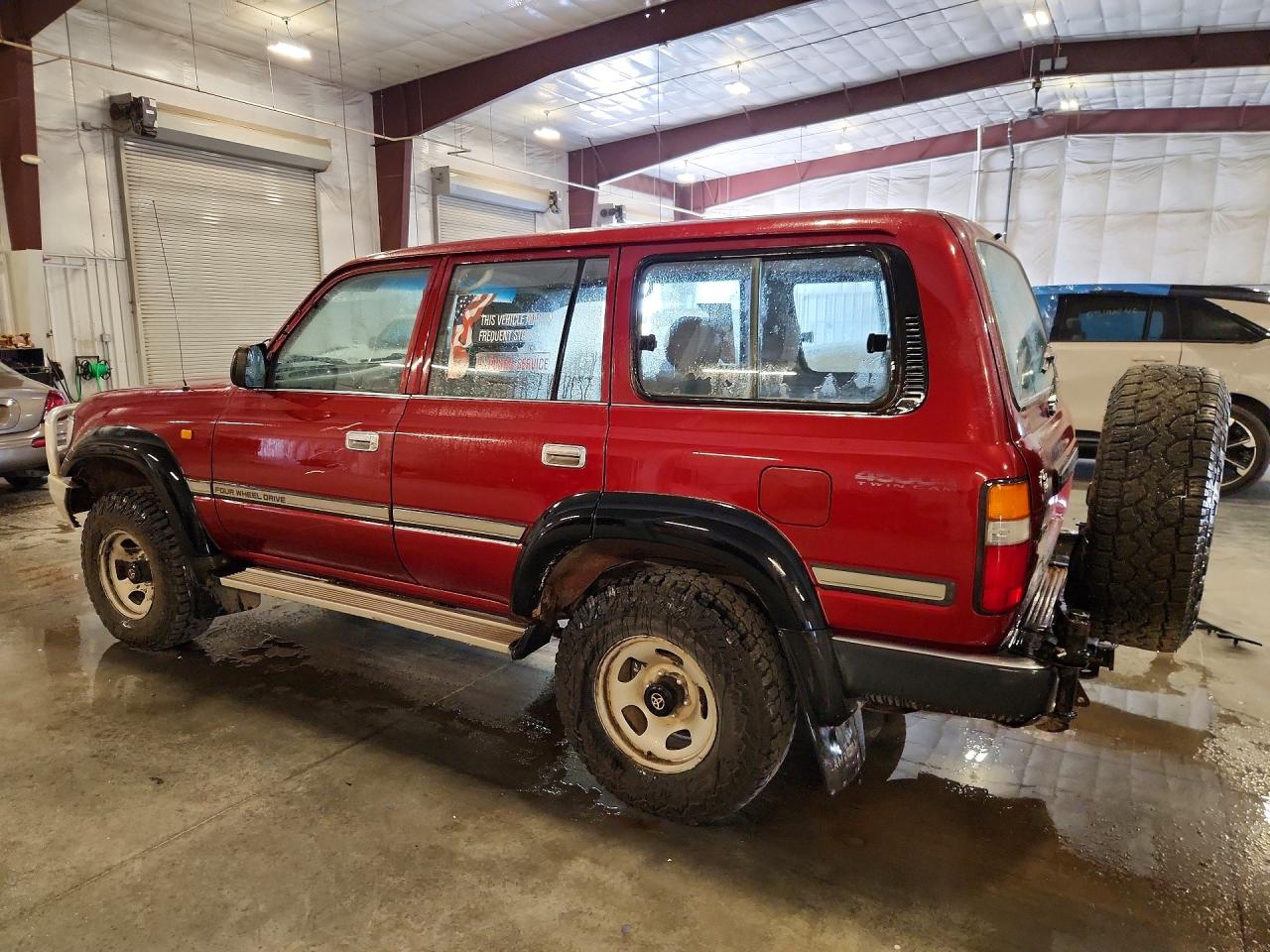 1993 Toyota Land Cruiser Maroon vin: JT711UJ8008004553