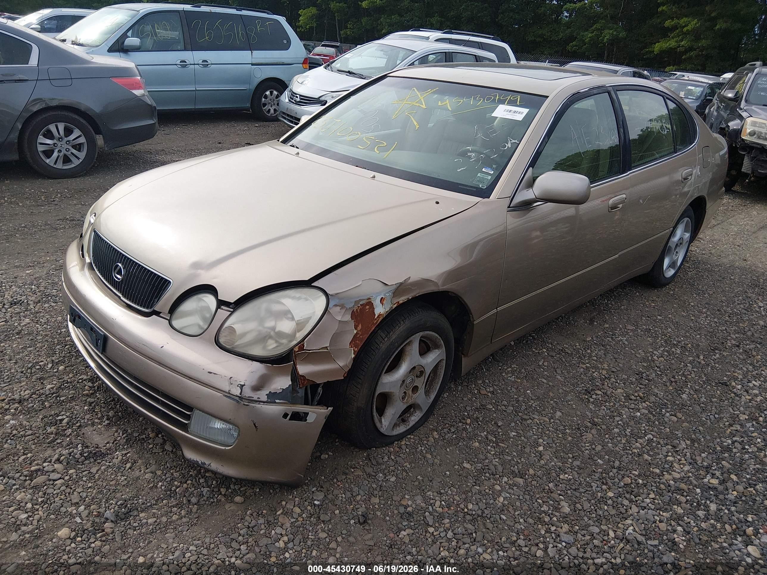 1999 Lexus Gs 300   Золотой vin: JT8BD68S3X0081235