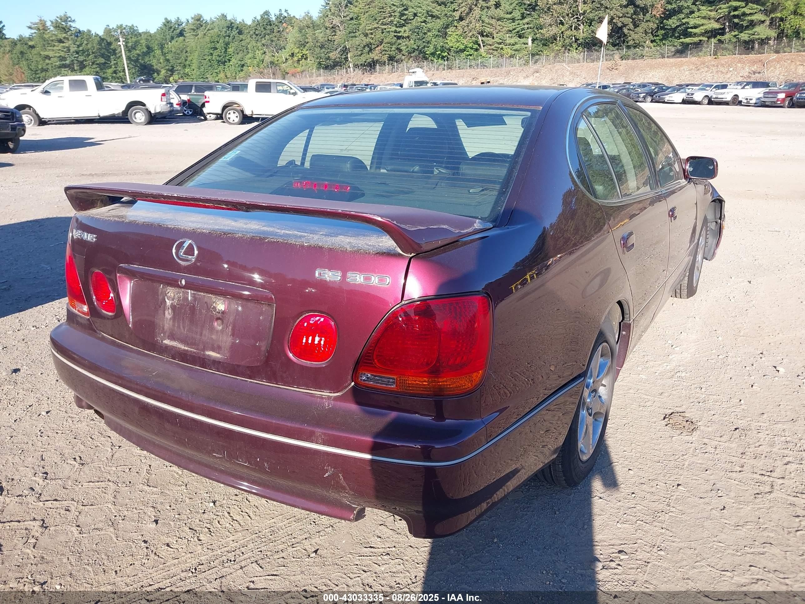 2002 Lexus Gs 300   Maroon vin: JT8BD69S020171885