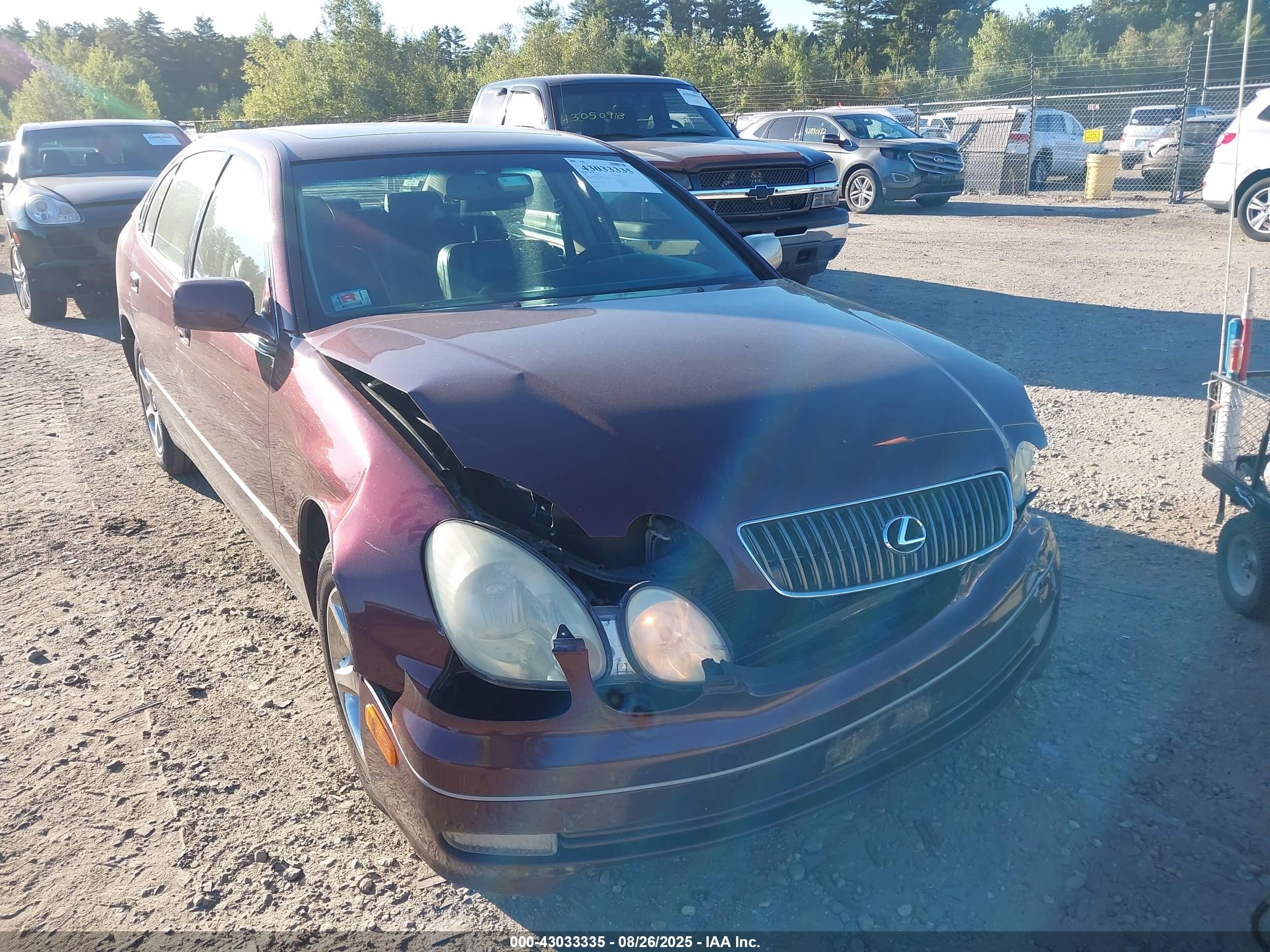 2002 Lexus Gs 300   Maroon vin: JT8BD69S020171885