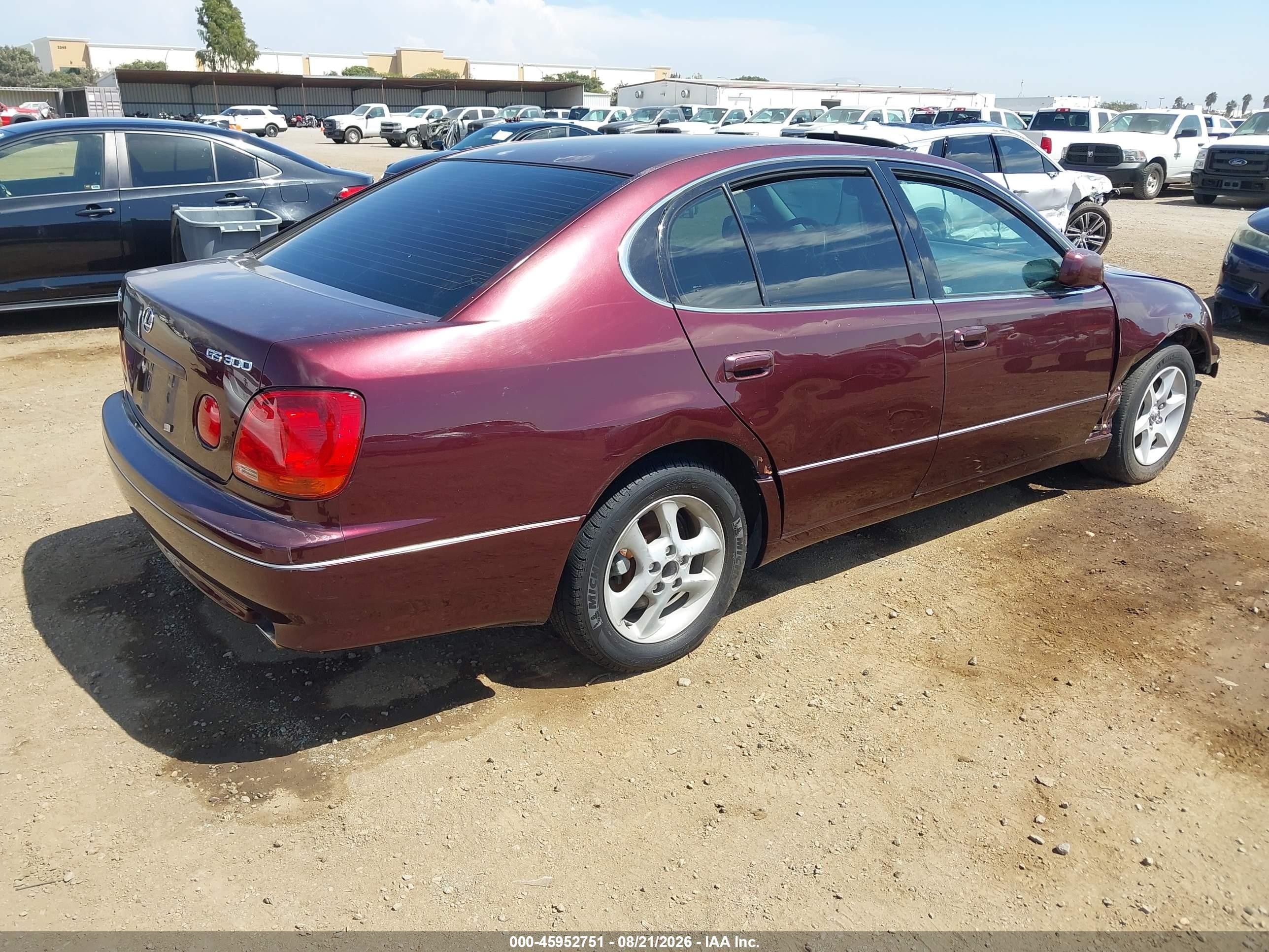 2001 Lexus Gs 300   Burgundy vin: JT8BD69S510144700