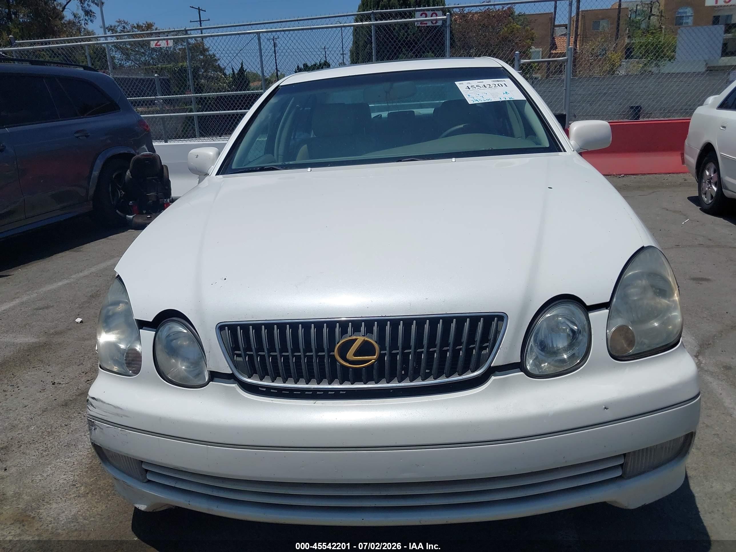 2003 Lexus Gs 300   White vin: JT8BD69S530176470