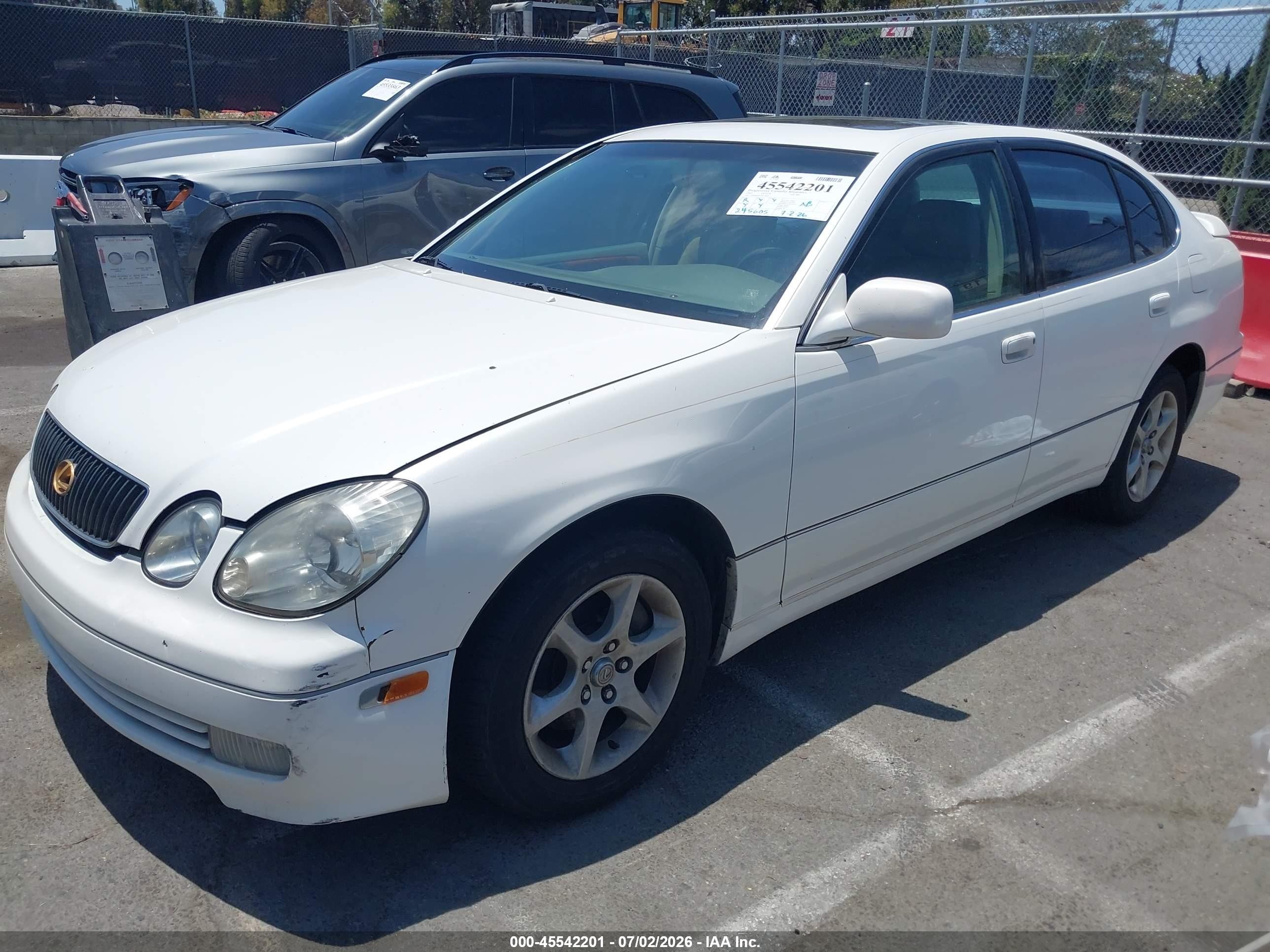 2003 Lexus Gs 300   White vin: JT8BD69S530176470