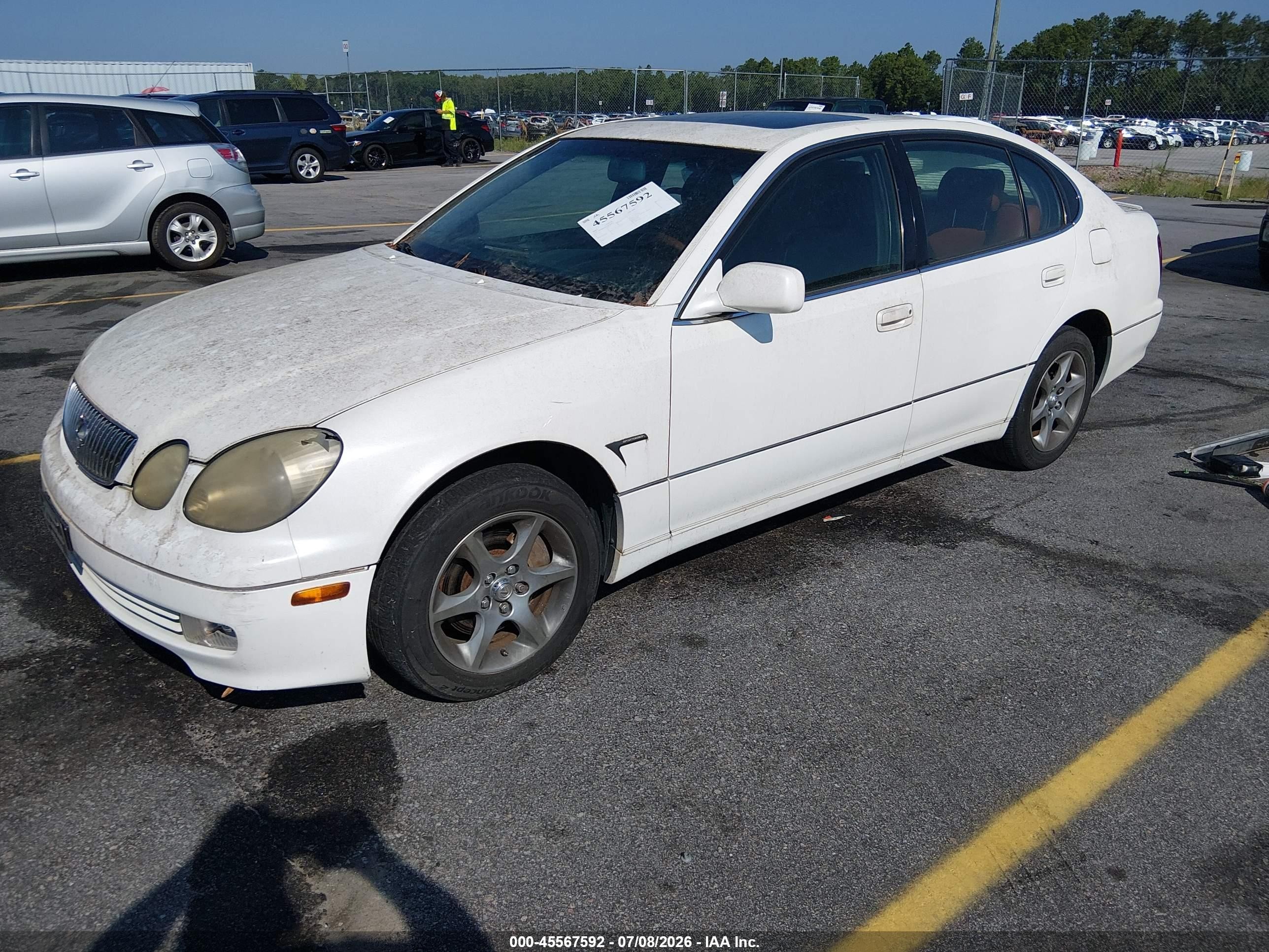 2003 Lexus Gs 300   White vin: JT8BD69S530190434