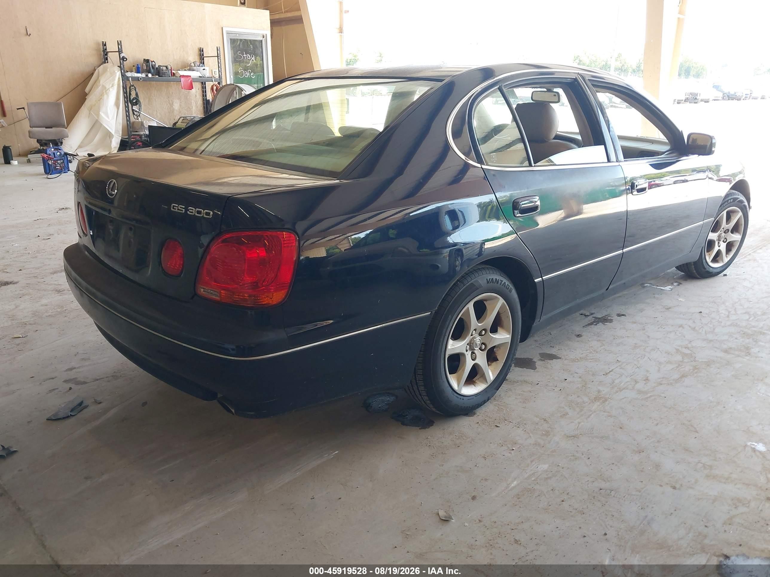 2001 Lexus Gs 300   Black vin: JT8BD69S610144723