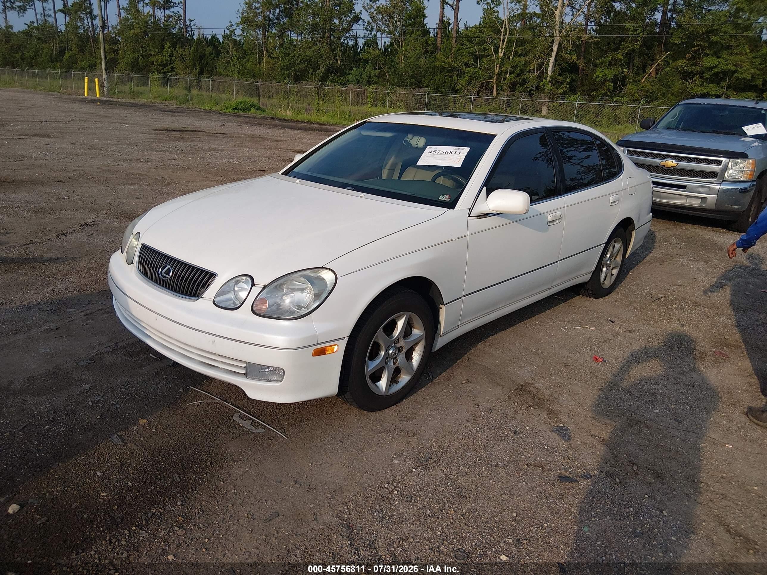 2004 Lexus Gs 300   White vin: JT8BD69S640200907