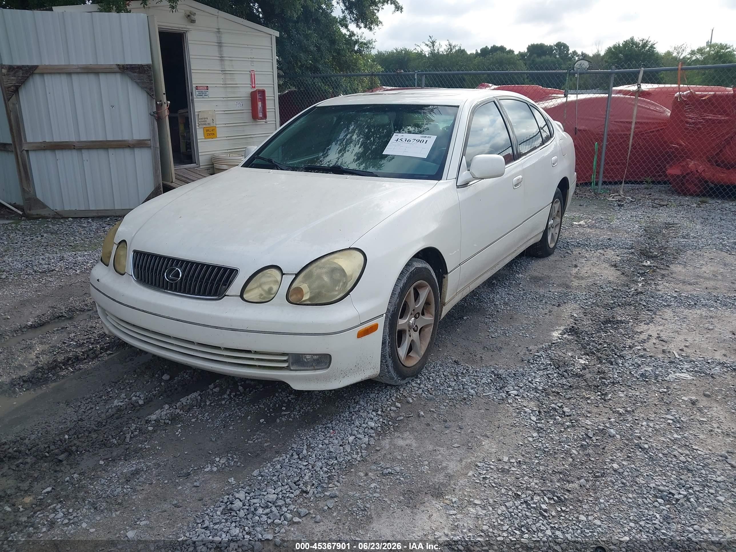 2001 Lexus Gs 300   White vin: JT8BD69S710148876