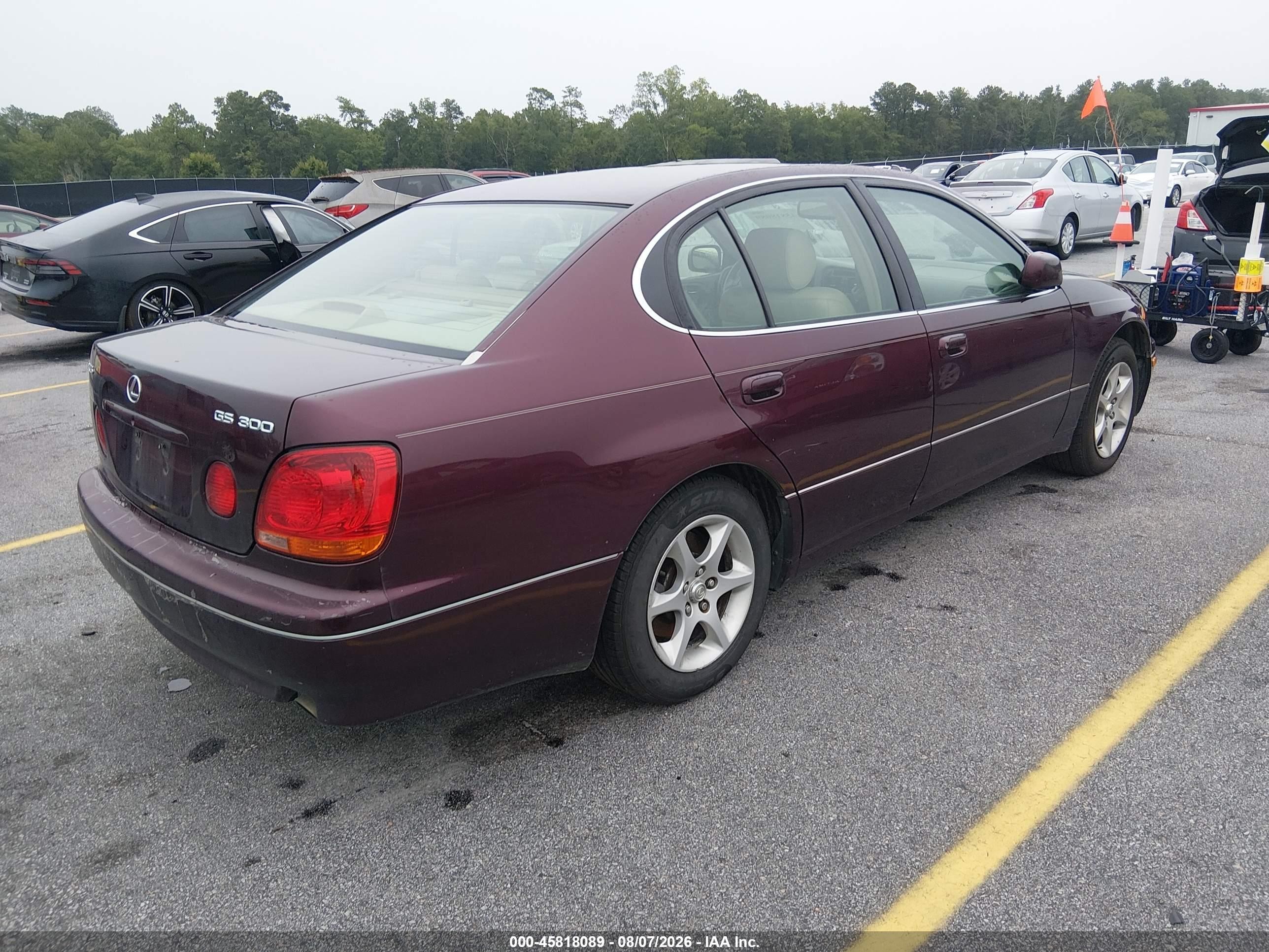 2003 Lexus Gs 300   Красный vin: JT8BD69S730180763