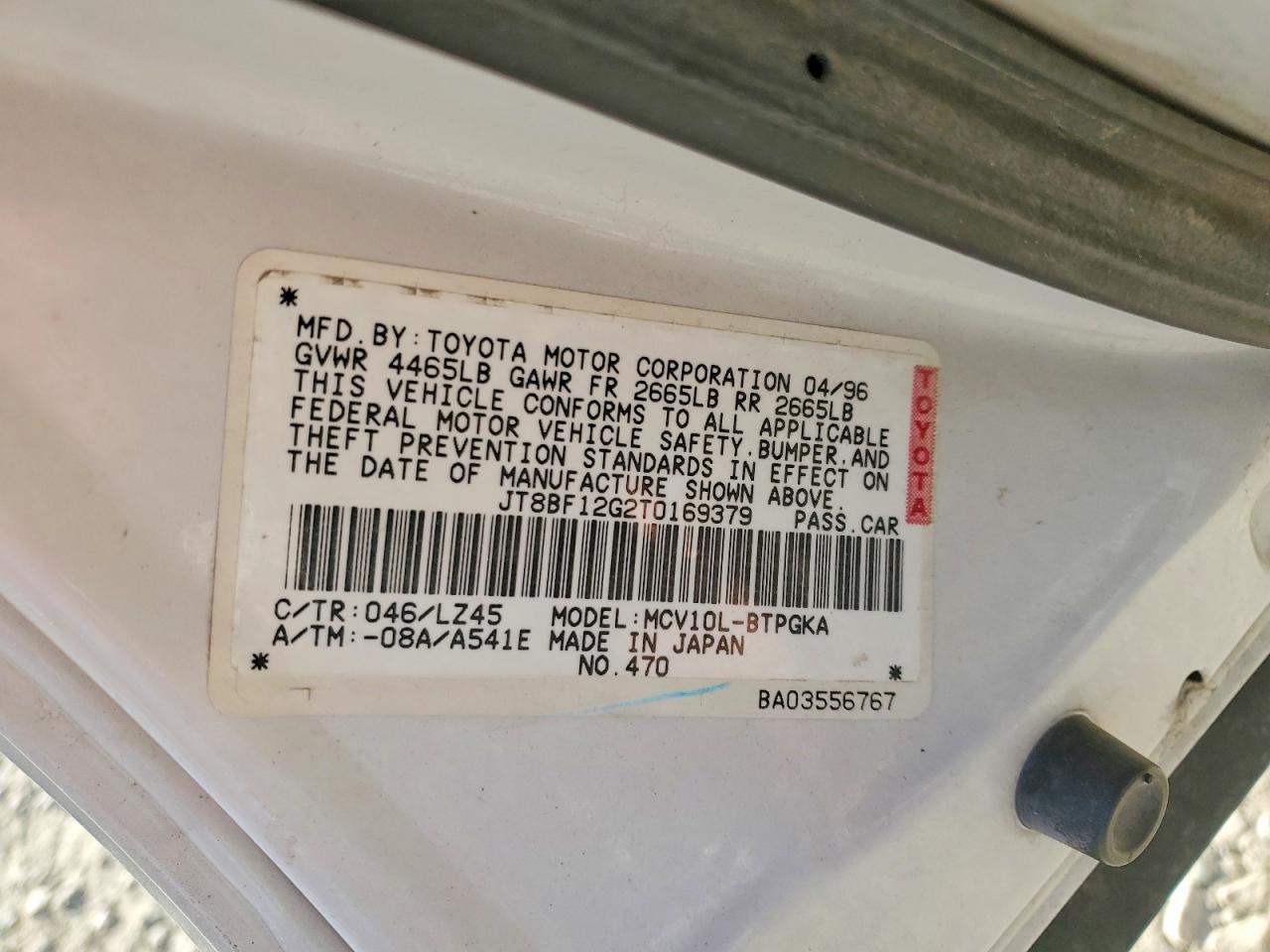 1996 Lexus Es 300 Base Silver vin: JT8BF12G2T0169379