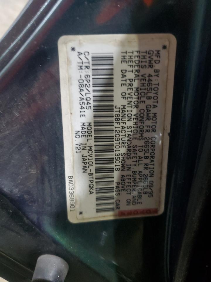 1996 Lexus Es 300 Green vin: JT8BF12G9T0135018
