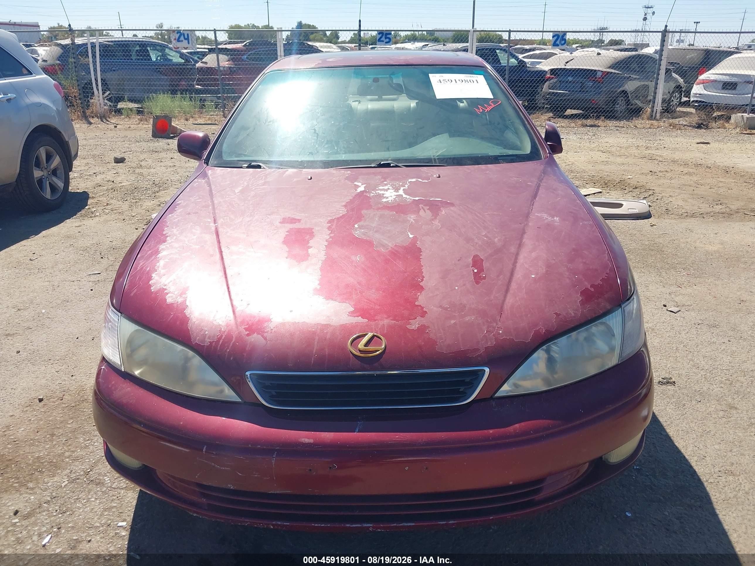 1997 Lexus Es 300   Red vin: JT8BF22G4V5008768