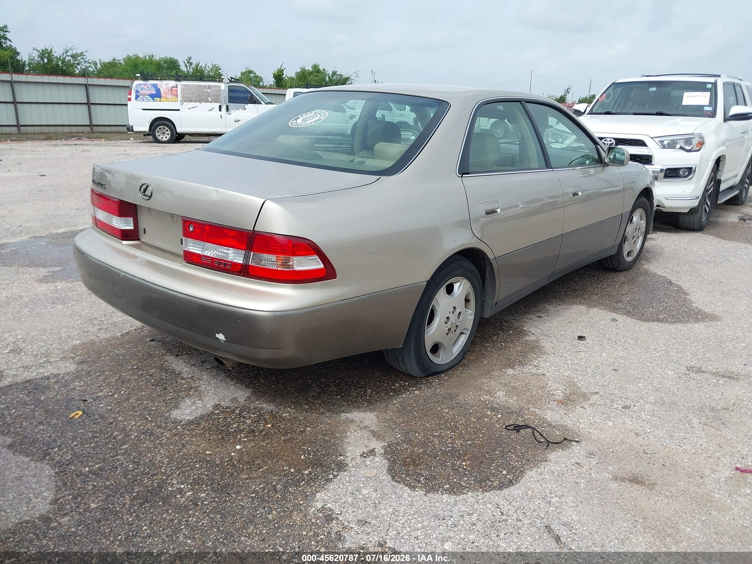 2000 Lexus Es 300   Gold vin: JT8BF28G0Y5100942
