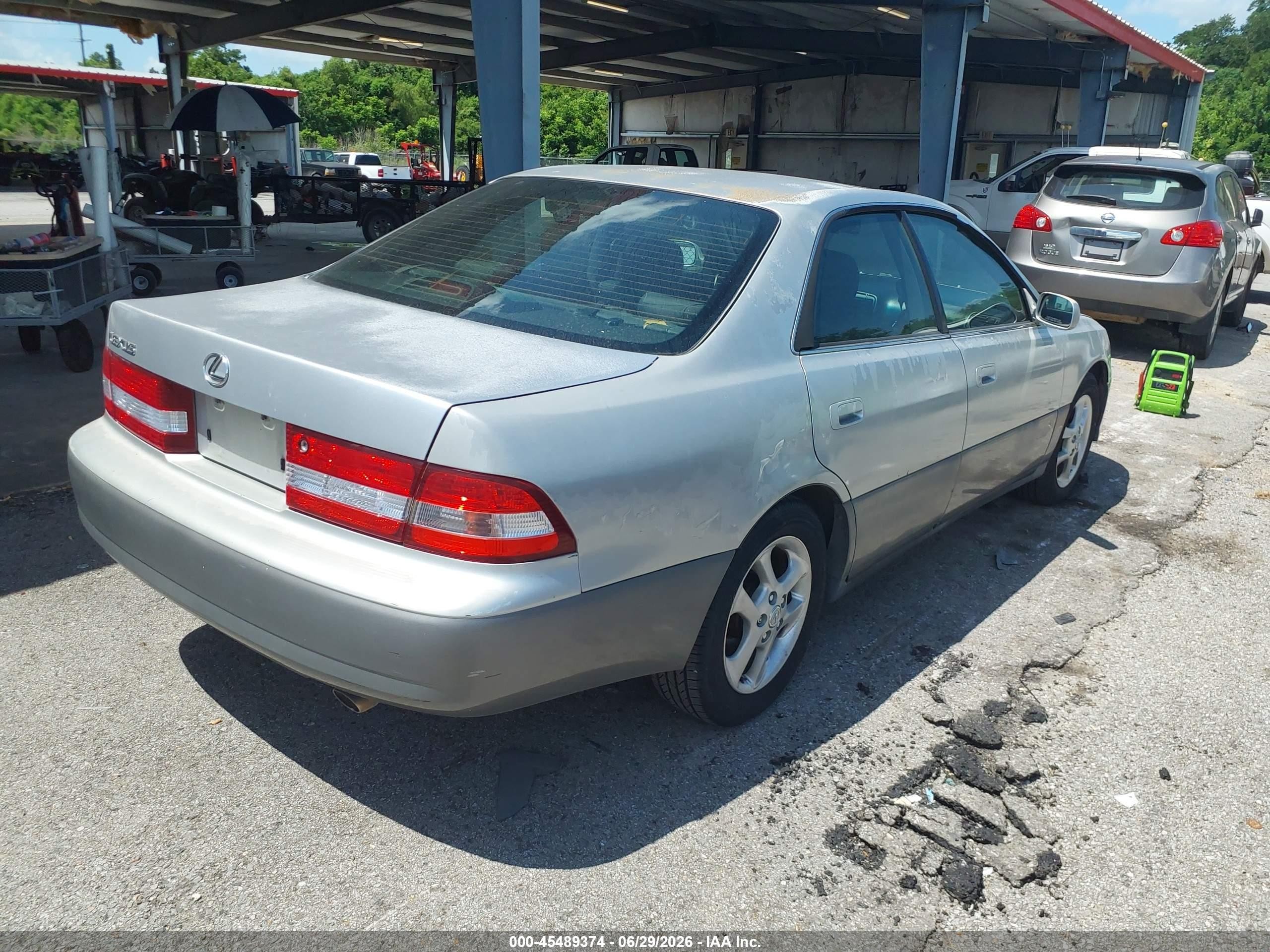 2001 Lexus Es 300 Silver vin: JT8BF28G110291516