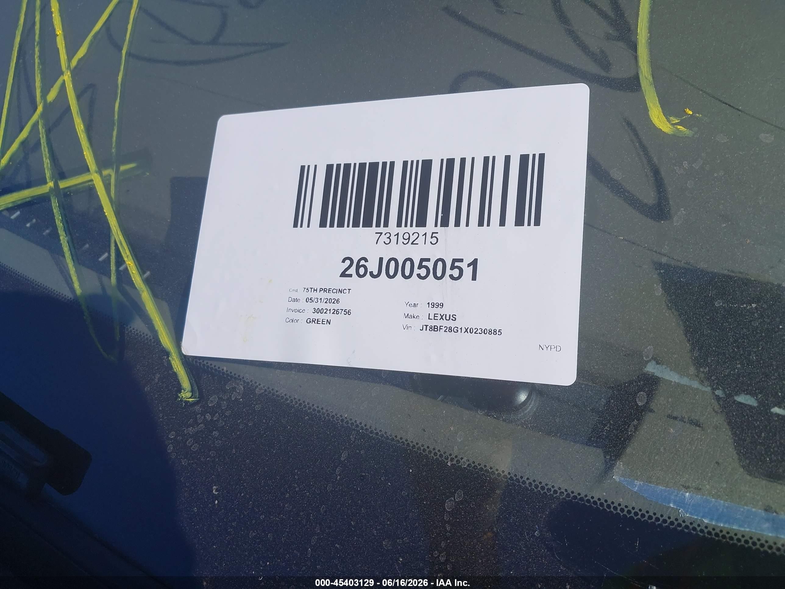 1999 Lexus Es 300   Зеленый vin: JT8BF28G1X0230885