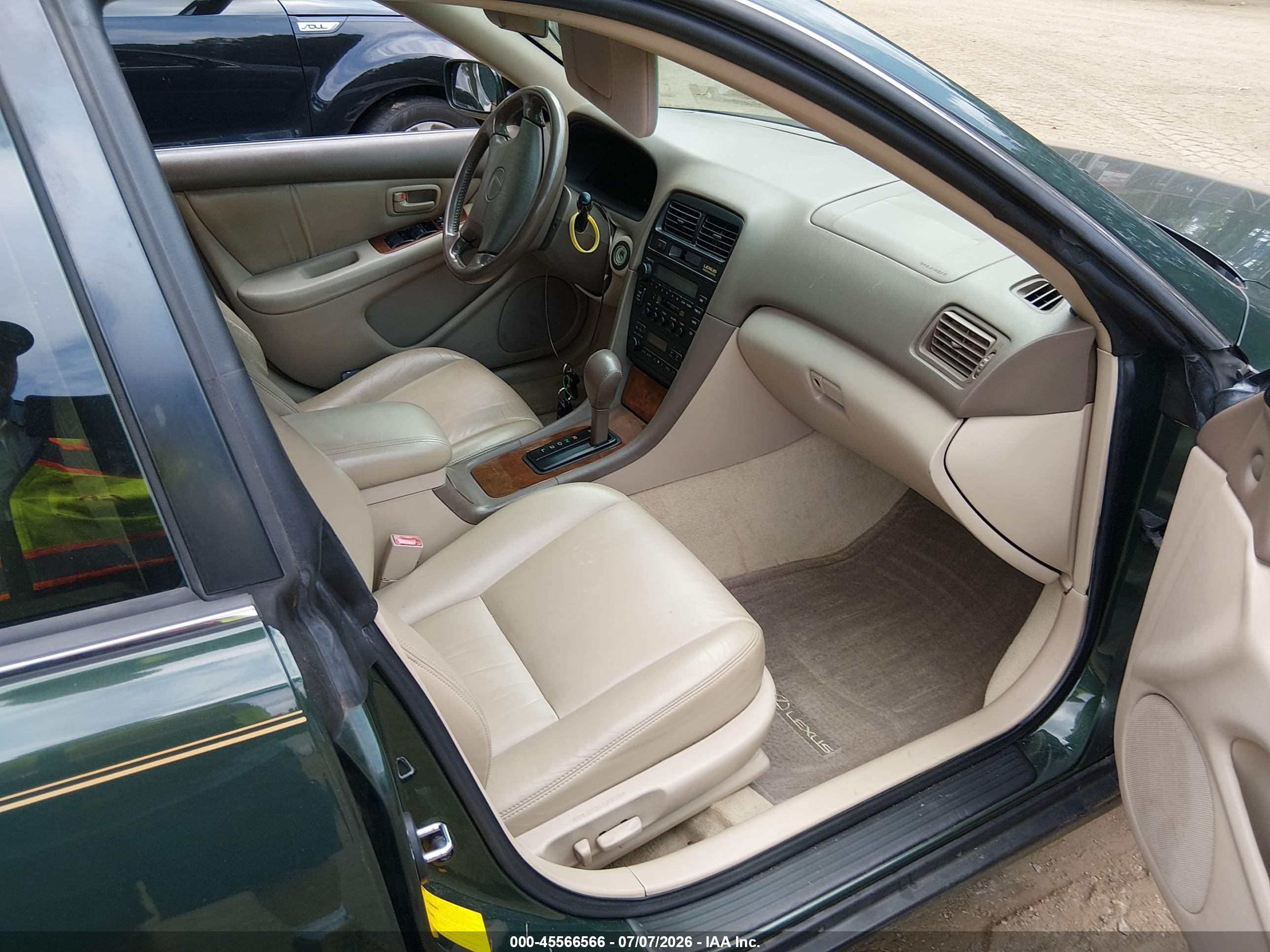 1999 Lexus Es 300   Зеленый vin: JT8BF28G7X5053231